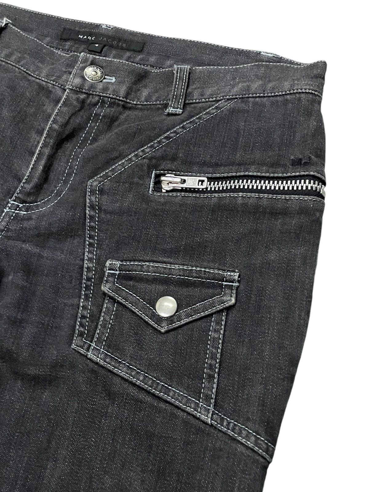 Hysteric Glamour × Marc Jacobs Archive 2000 Marc Jacobs Flared Bush Pocket Zipper Jeans Size US 30 / EU 46 - 7 Thumbnail