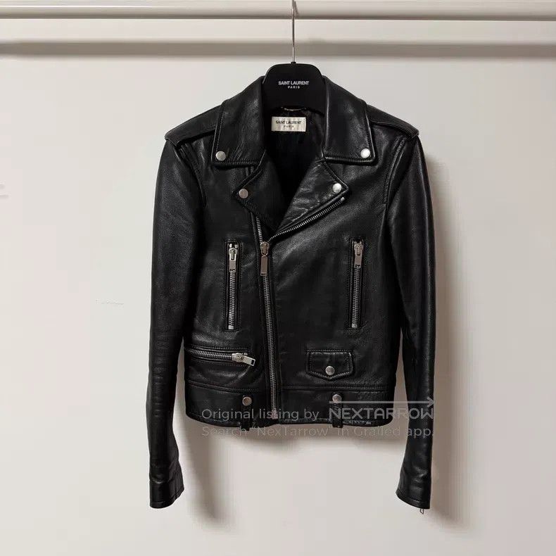 Saint Laurent Paris Saint Laurent Paris Lambskin L01 Biker Zip-Up Leather Jack Size XS / US 0-2 / IT 36-38 - 1 Thumbnail