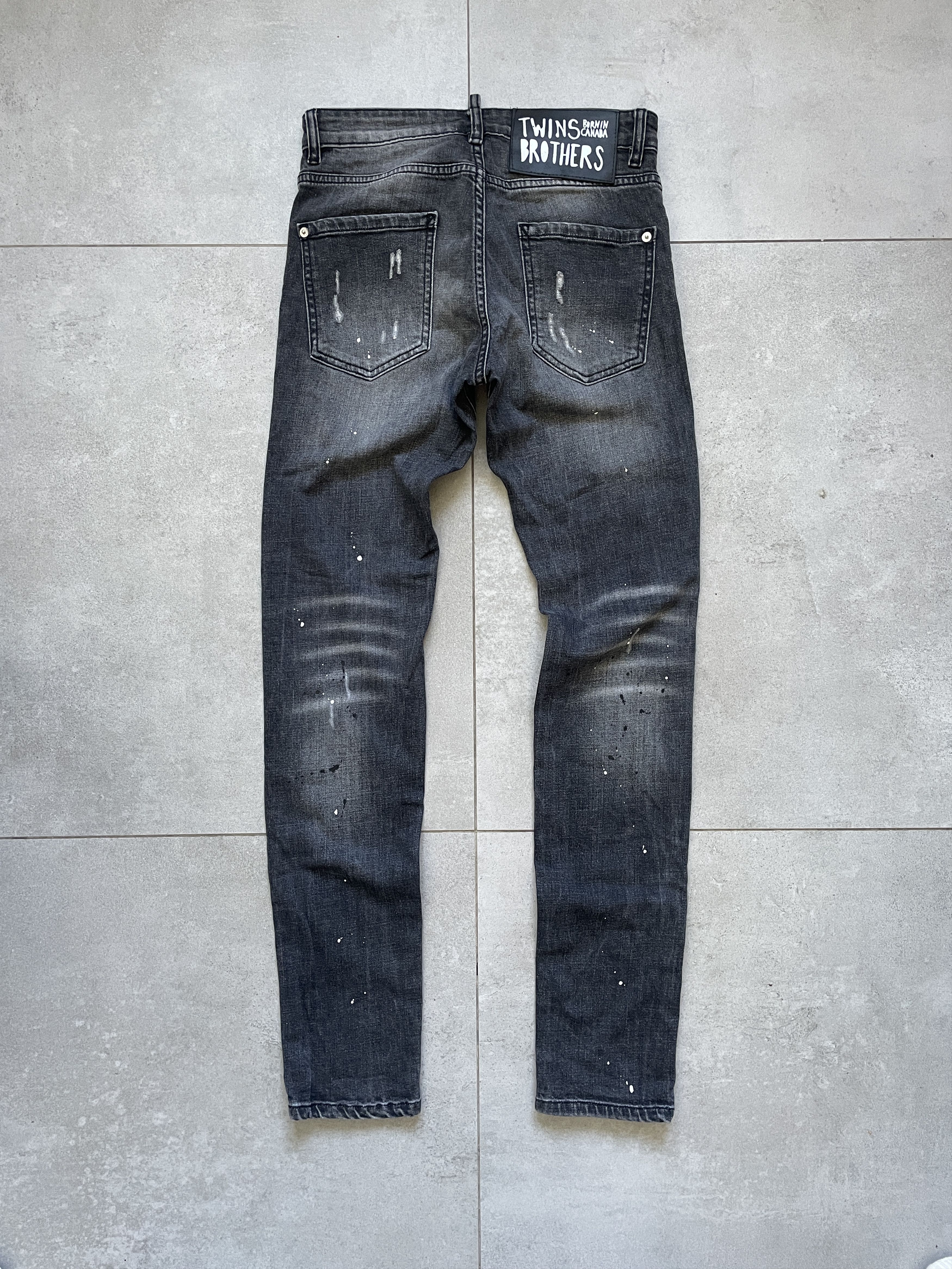 Dsquared2 DSQUARED2 SKINNY GALLERY DEPT TYPE PAINTED DISTRESSED DENIM Size US 29 - 2 Thumbnail