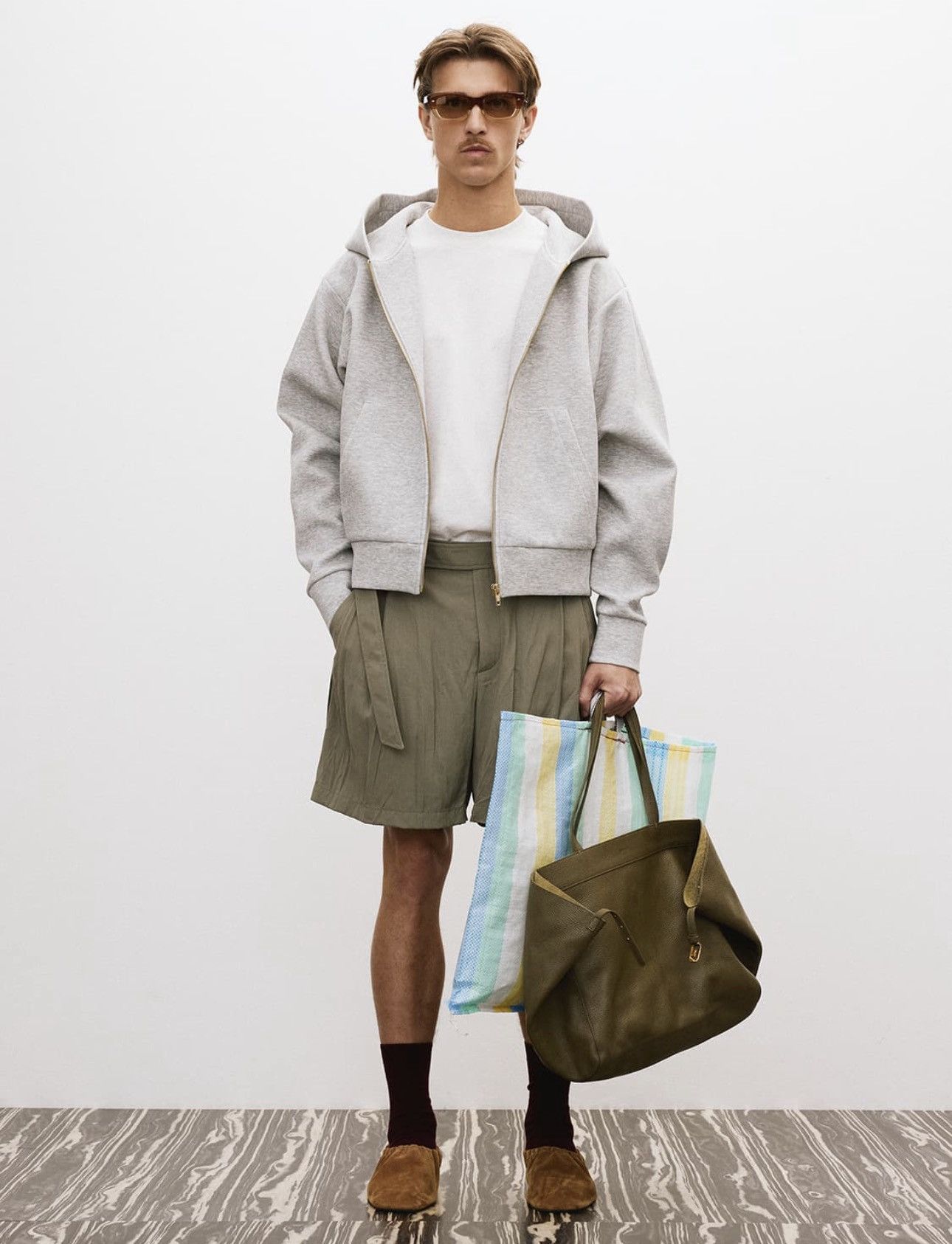 RECTO RECTO Logo Detail Zip Hoodie Grey Size L Size US L / EU 52-54 / 3 - 2 Thumbnail