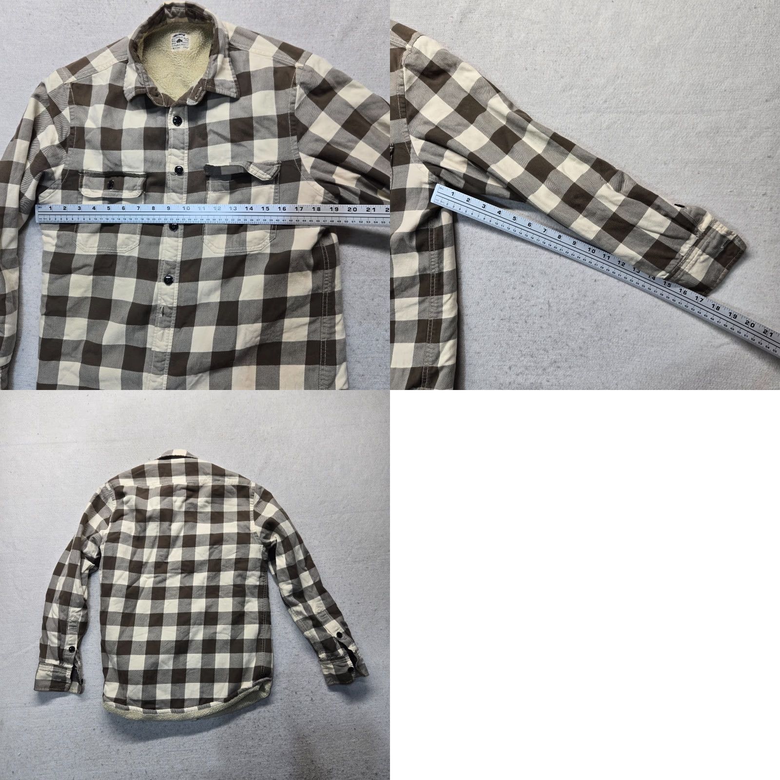 J.Crew VINTAGE J.CREW Jacket Shirt Men S Flannel Check Brown button Up Chec k Pattern 90s style Mens Size US S / EU 44-46 / 1 - 8 Thumbnail