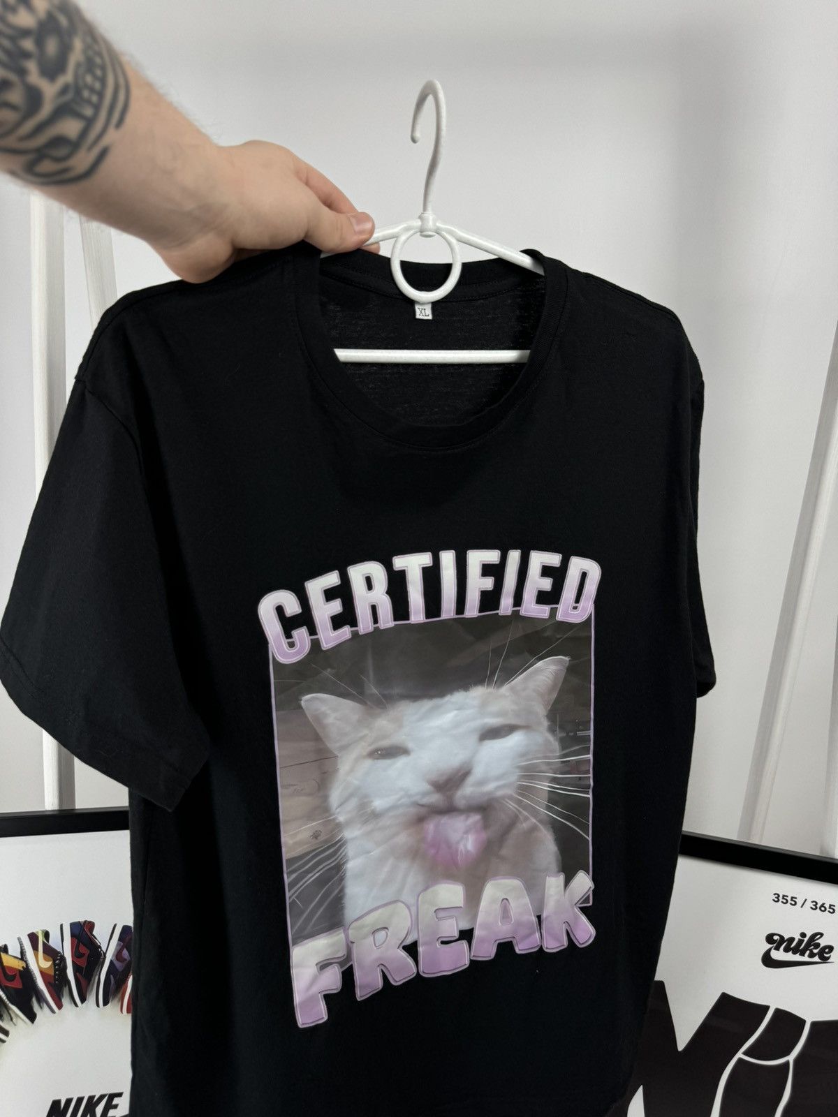 Other Funny Freak Cat Tee Size US XL / EU 56 / 4 - 4 Thumbnail