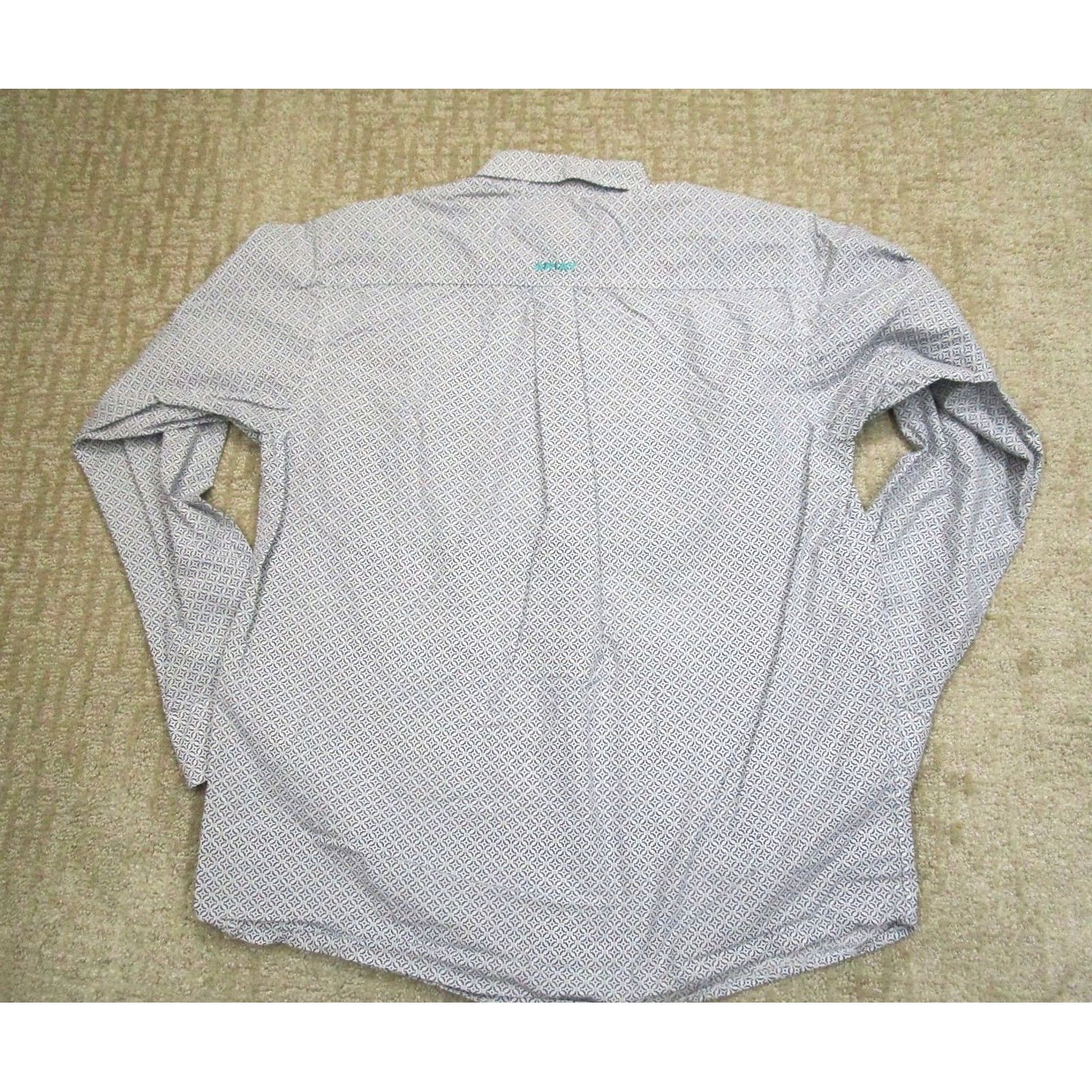 Ariat Ariat Shirt Men Medium White Geometric Western Long Sleeve Button-Up Cowboy Rodeo Size US M / EU 48-50 / 2 - 4 Thumbnail
