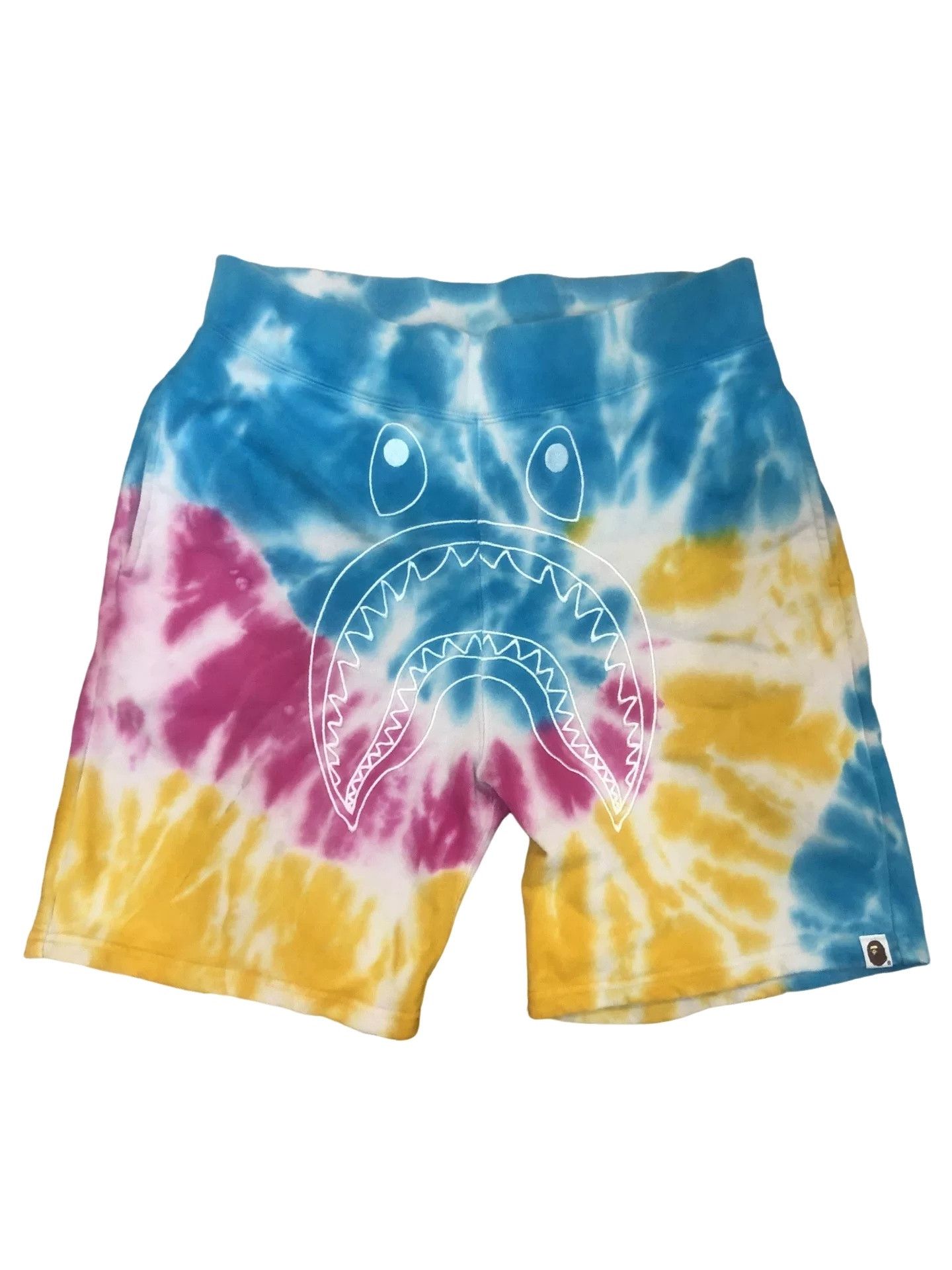 Bape A Bathing Ape Tie Dye Shark Shorts Size L Size US 34 / EU 50 - 1 Thumbnail
