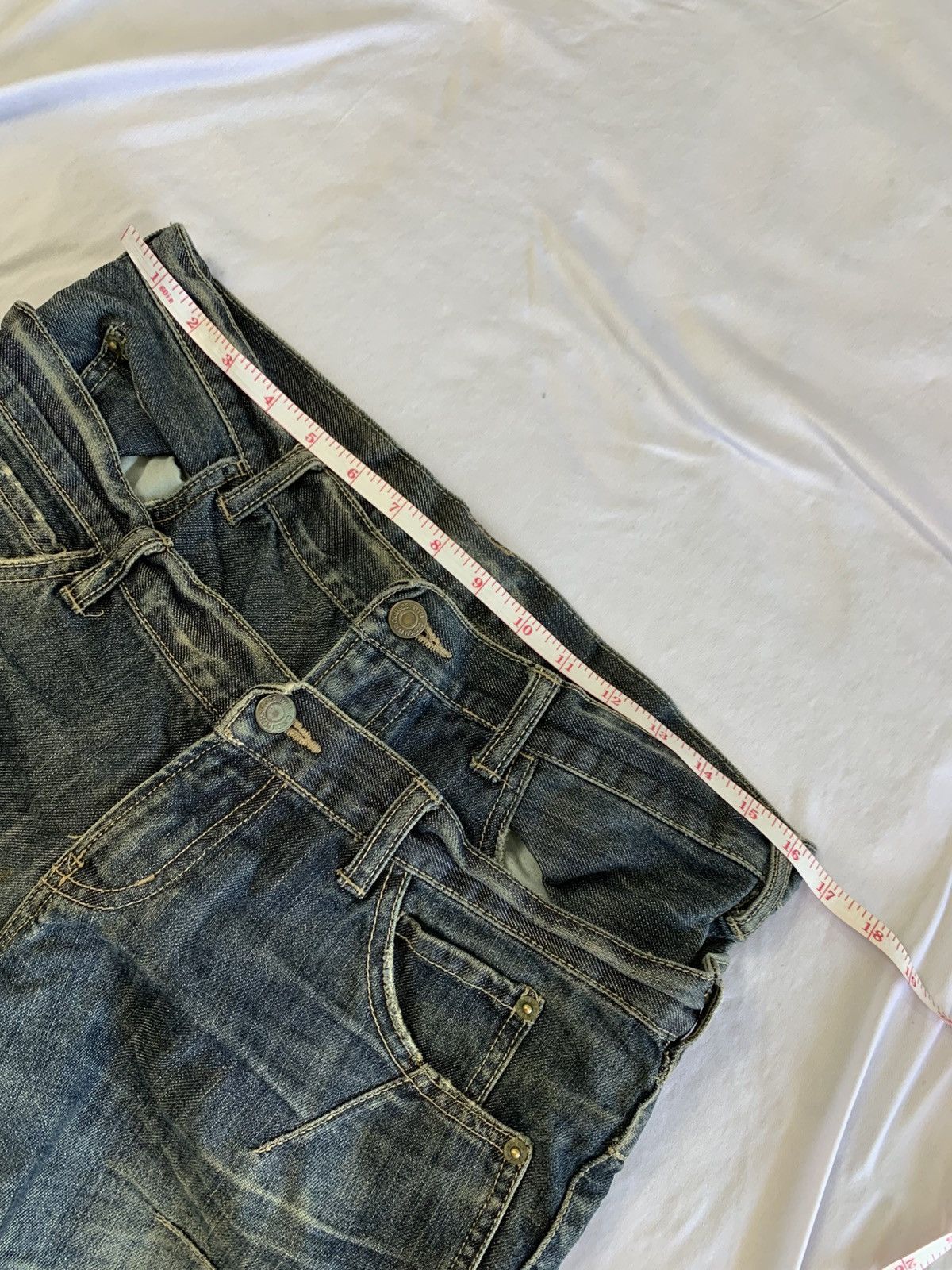 PPFM PPFM double waist punk distressed denim jeans Size US 32 / EU 48 - 14 Thumbnail