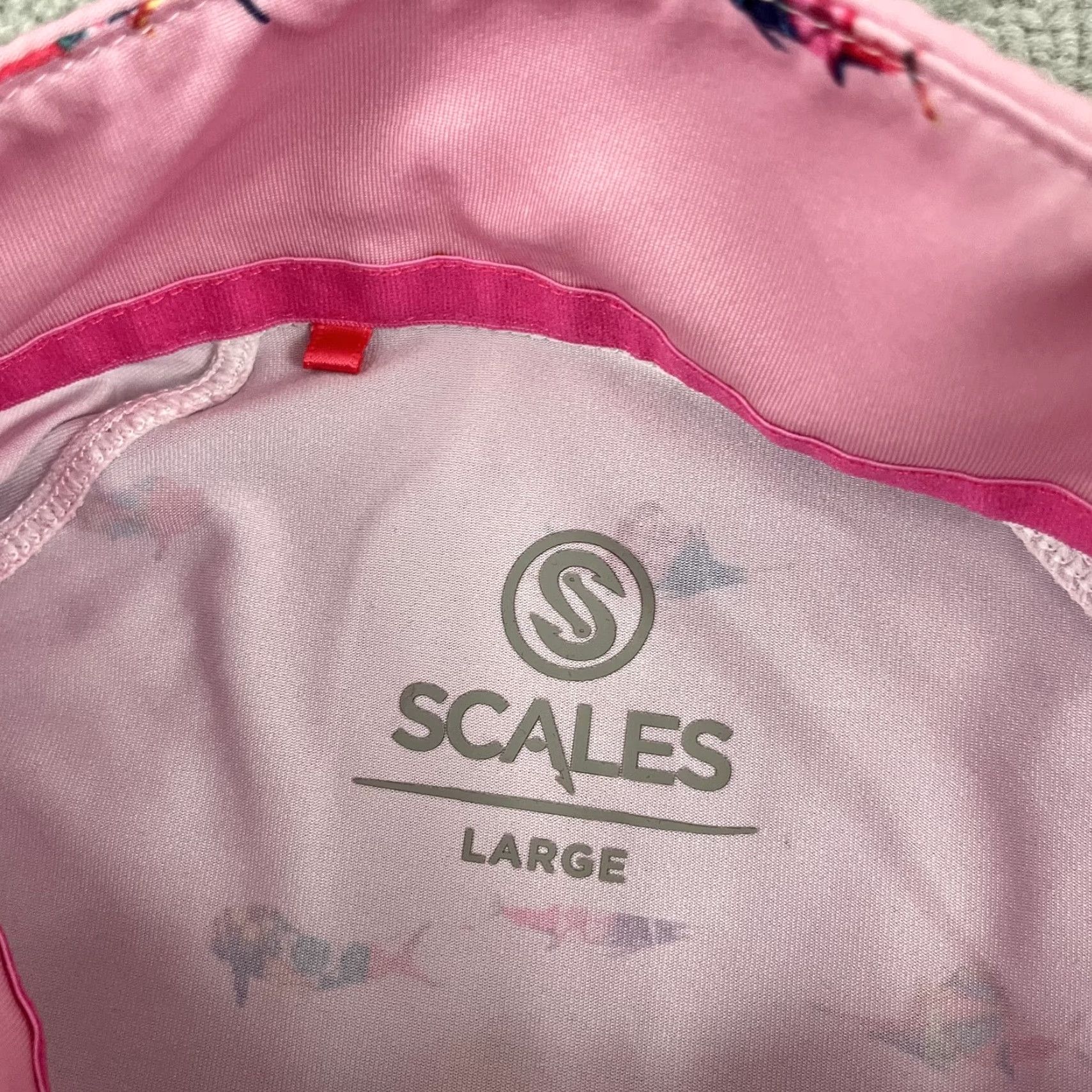 Vintage Scales Pullover Jacket Large Pink Trippy Fish Quarter Zip Fishing Stretch Breathable Hooded Lightweight Athletic Womens Size L / US 10 / IT 46 - 3 Thumbnail