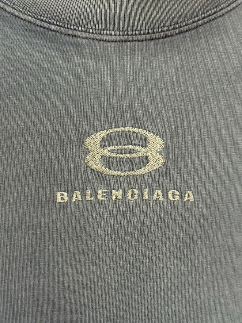 Balenciaga Balenciaga Washed old double-ring logo short sleeve Size US XXS / EU 40 - 3 Thumbnail