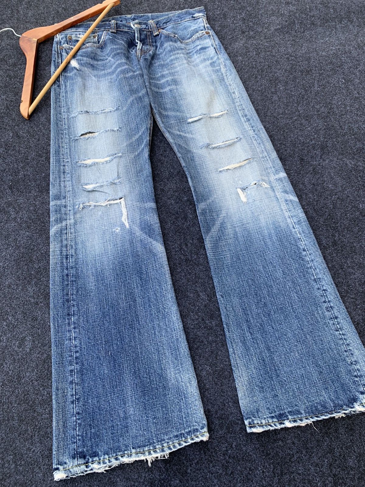 Eternal Eternal Flare Jeans Japan Made – Distressed Vintage Look Size US 32 / EU 48 - 2 Thumbnail