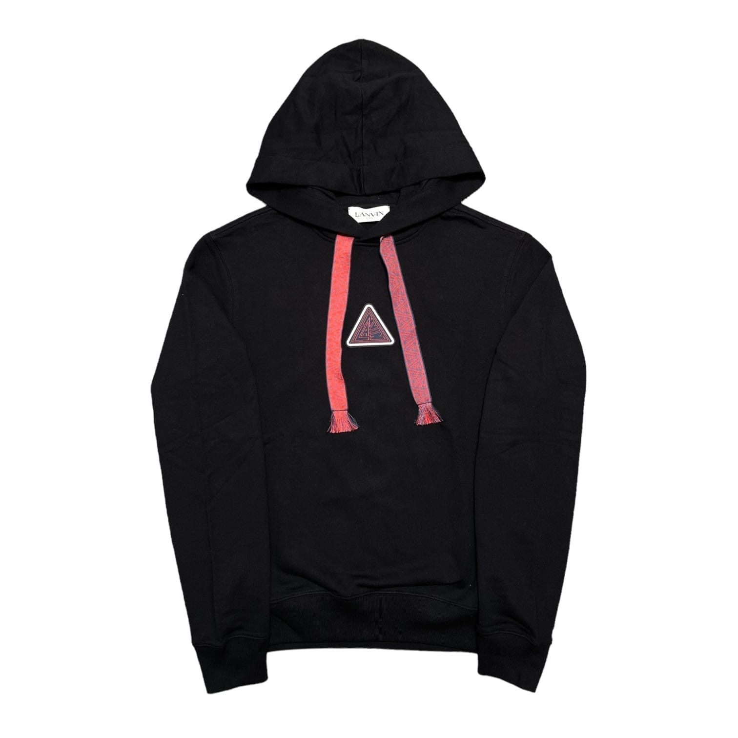 Lanvin Logo Printed Drawstring Hooded Sweatshirt Black Size US M / EU 48-50 / 2 - 1 Thumbnail