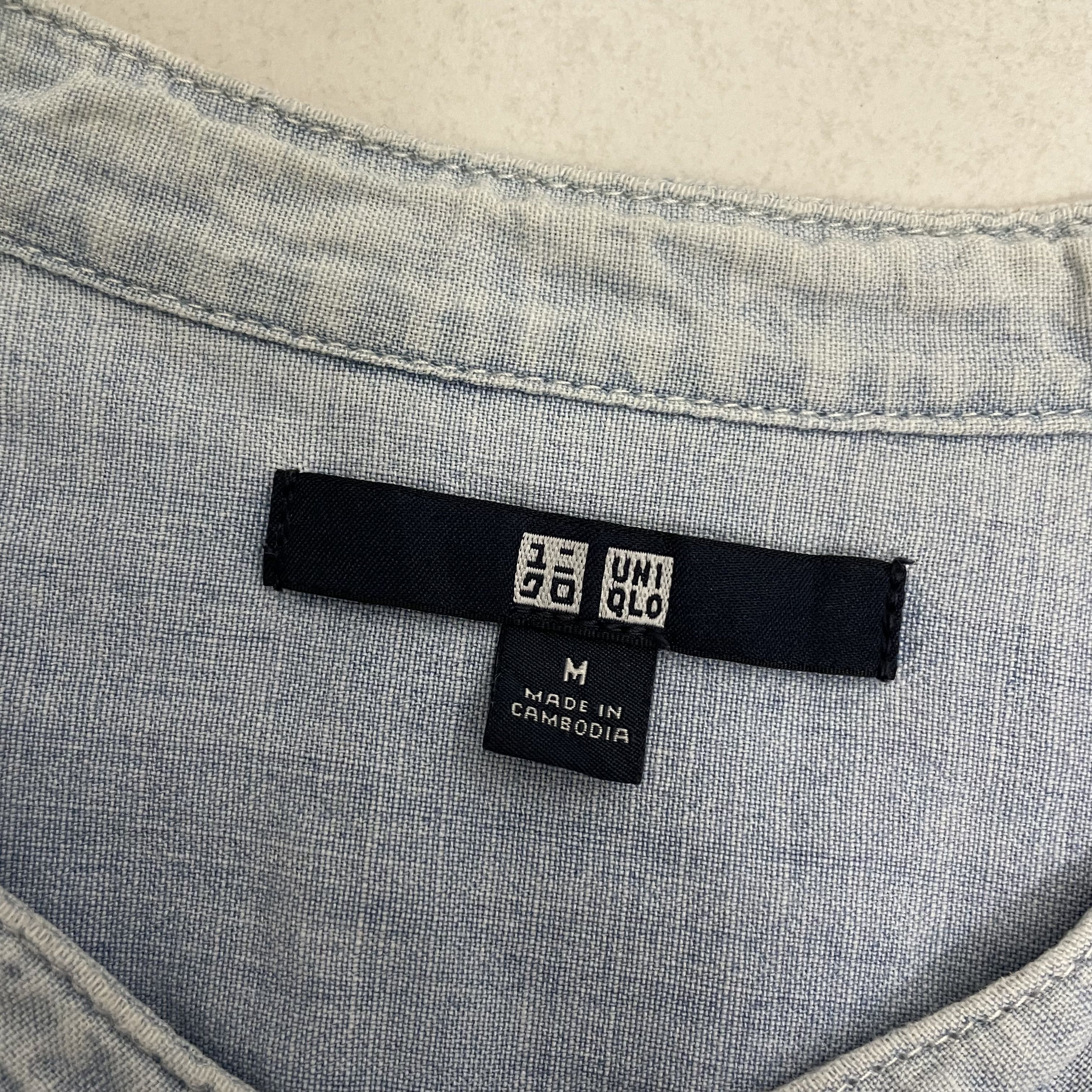 Japanese Brand × Uniqlo ⭐️SALE⭐️ [M] UNIQLO MANDARIN SHIRT DENIM Size M / US 6-8 / IT 42-44 - 4 Thumbnail