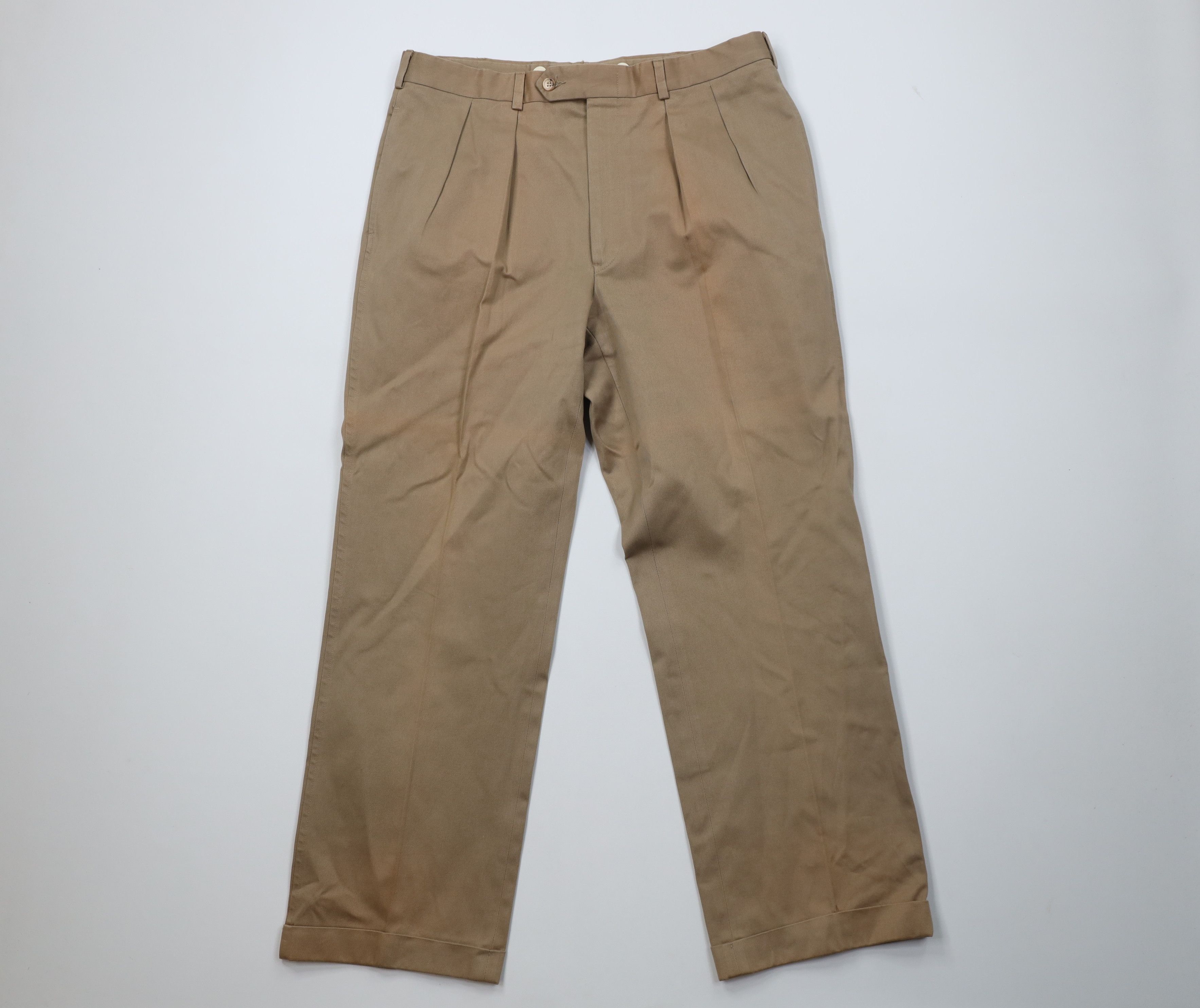 Lands' End Vintage 70s Lands End Heavy Wide Leg Chino Pants Cotton USA Size US 36 / EU 52 - 1 Thumbnail