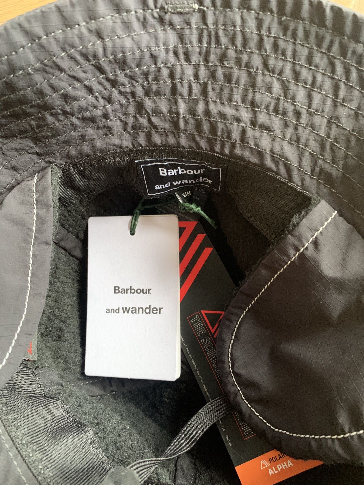 And Wander × Barbour Barbour And Wander Black bucket hat Size ONE SIZE - 3 Thumbnail