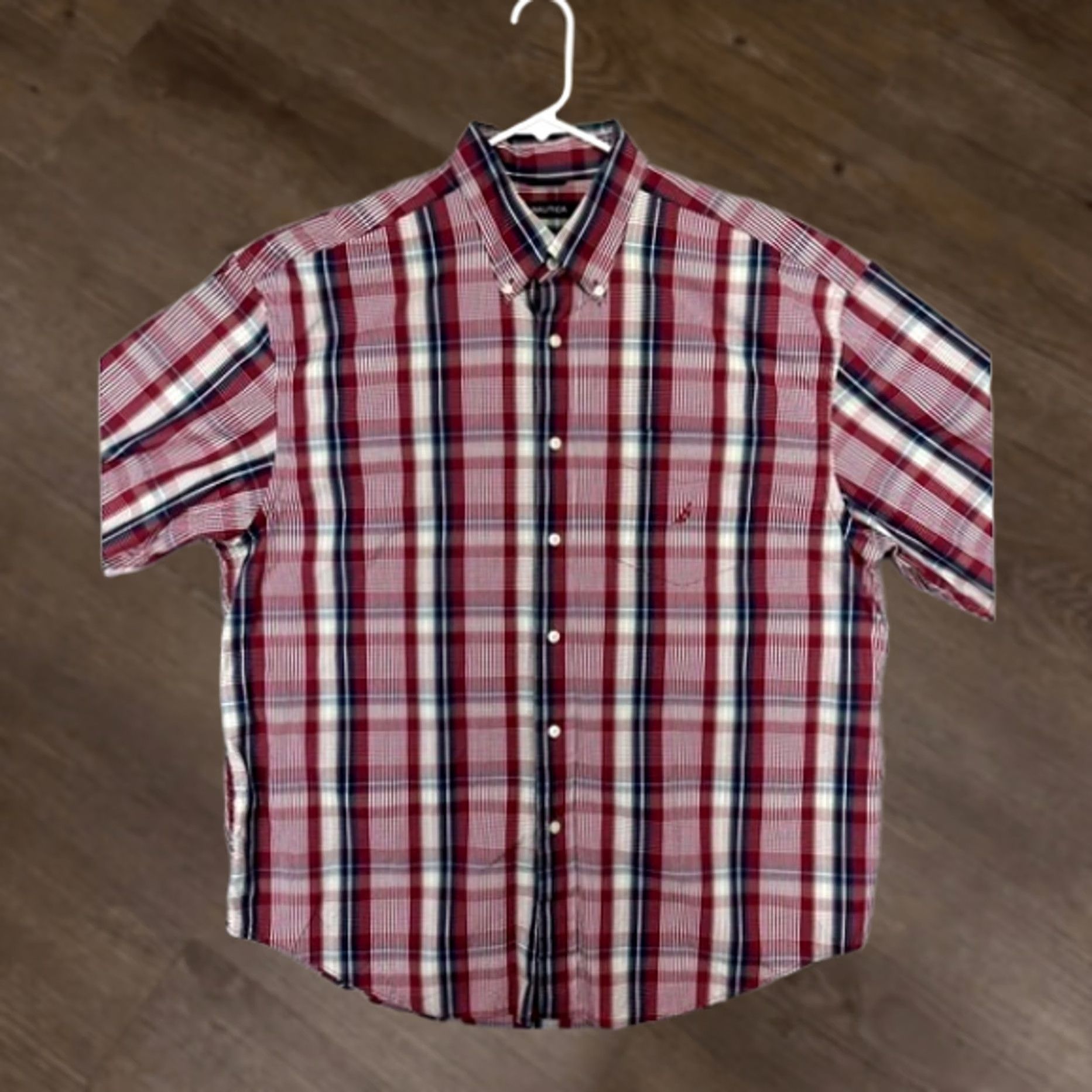 Nautica Nautica Shirt Men XL 80s Plaid Red Madras Button Down Long Sleeve Cotton Two-Ply Two-Ply Crest? Size US XL / EU 56 / 4 - 1 Thumbnail