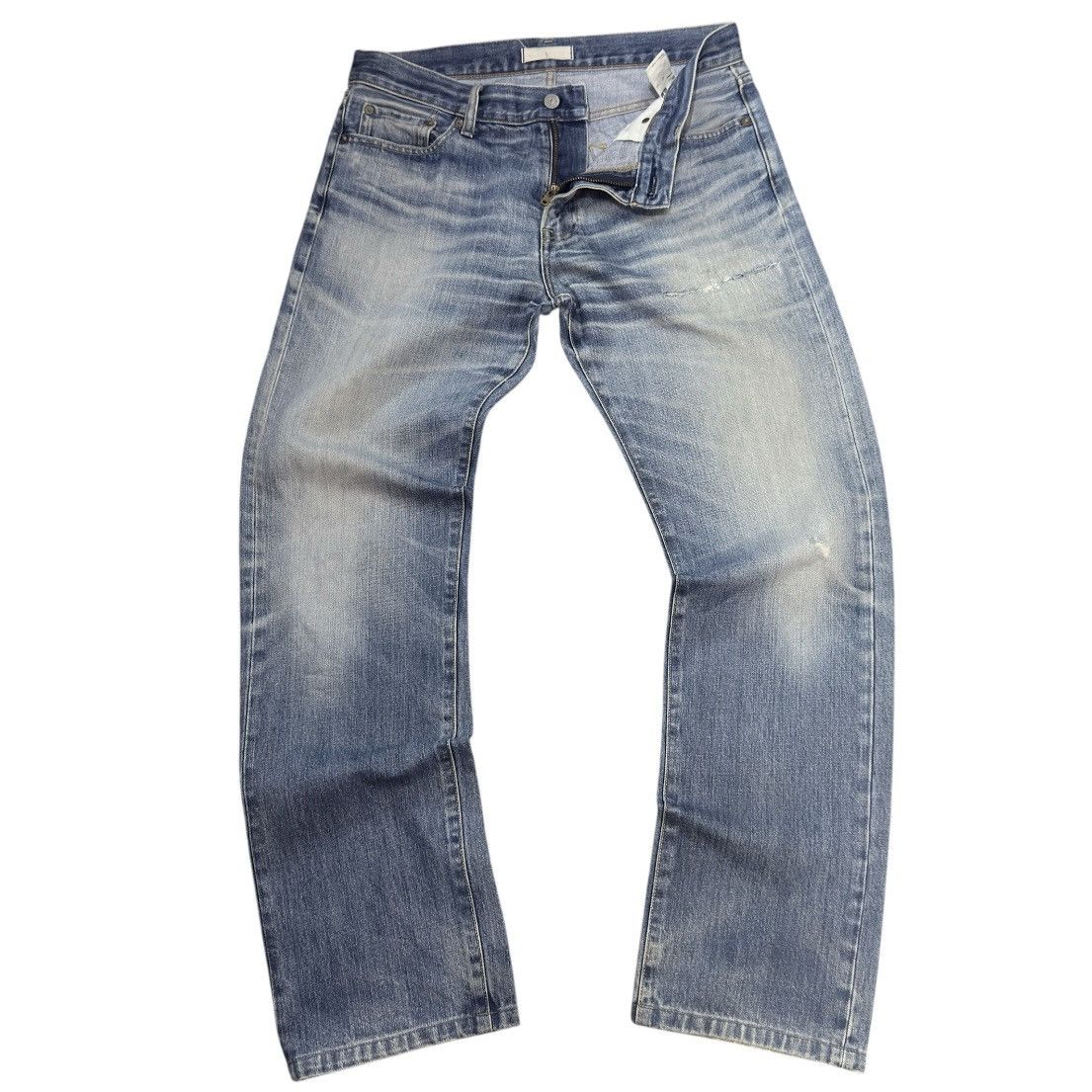 Undercover × Uniqlo Archives 🇯🇵 Vintage y2k Uniqlo UJ Faded Whisker Washed Denim Size US 34 / EU 50 - 1 Thumbnail