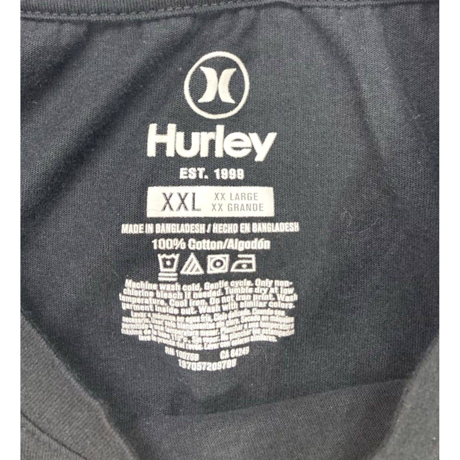 Hurley Hurley Last Great Surf Graphic T-shirt Men XXL Black Short Sleeve Shirt Men 2XL Black Graphic Print Logo All Seasons Casual Tee Size US XXL / EU 58 / 5 - 4 Thumbnail