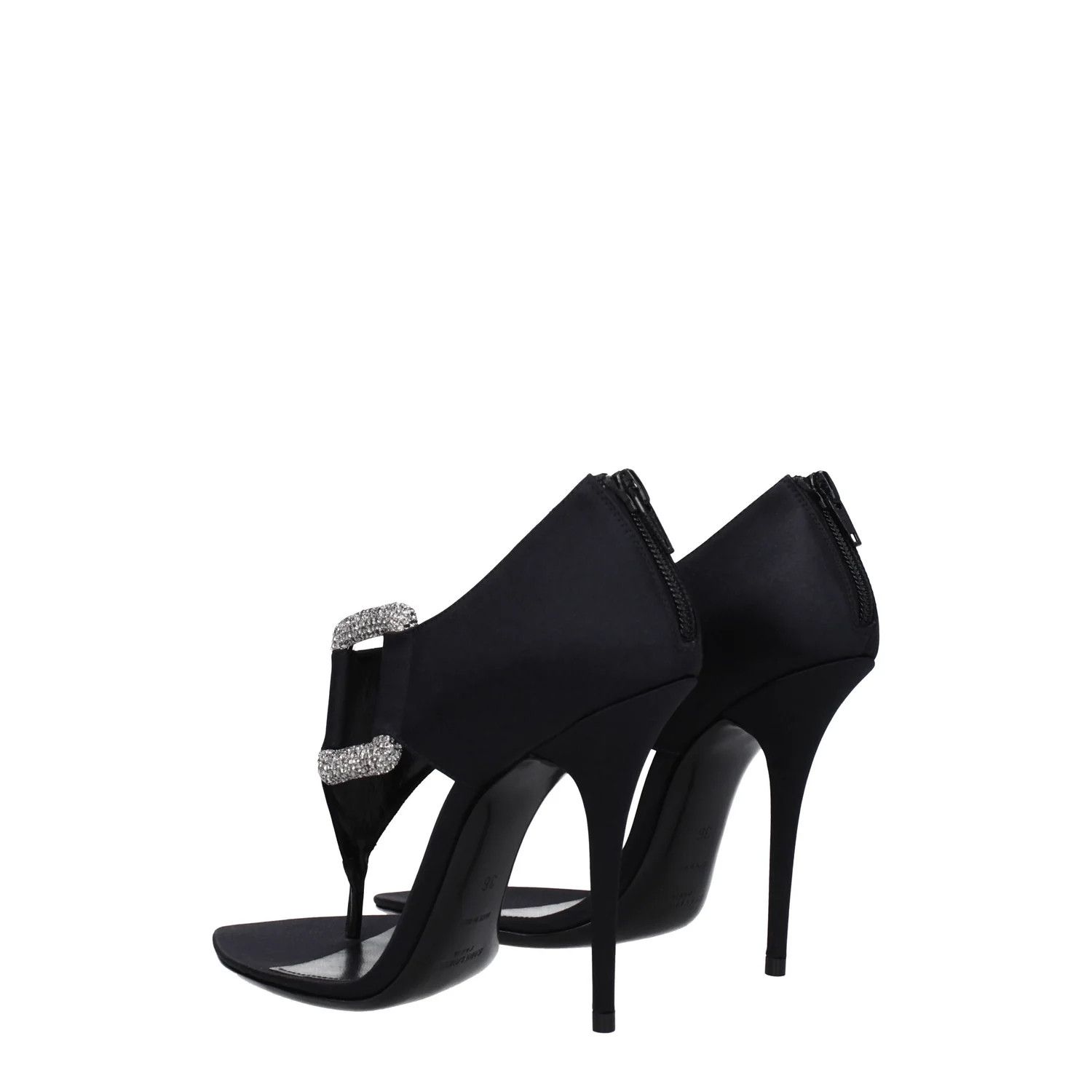 Saint Laurent Paris ob1o1e1124 Satin Sandals in Black Size US 6 / IT 36 - 4 Thumbnail