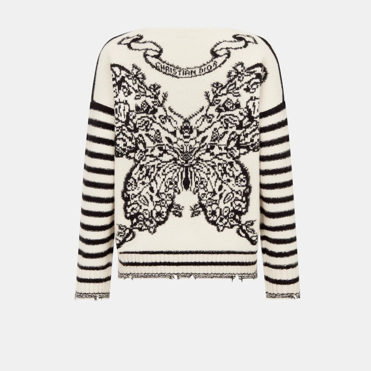 Dior o1bcso1str0225 Mariniere Sweater in Black/White Size M / US 6-8 / IT 42-44 - 2 Thumbnail