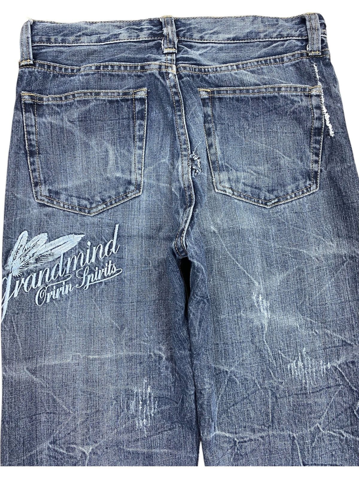 Japanese Brand If Six Was Nine Thunder Wash Style Embroidered Jeans Size US 29 - 4 Thumbnail