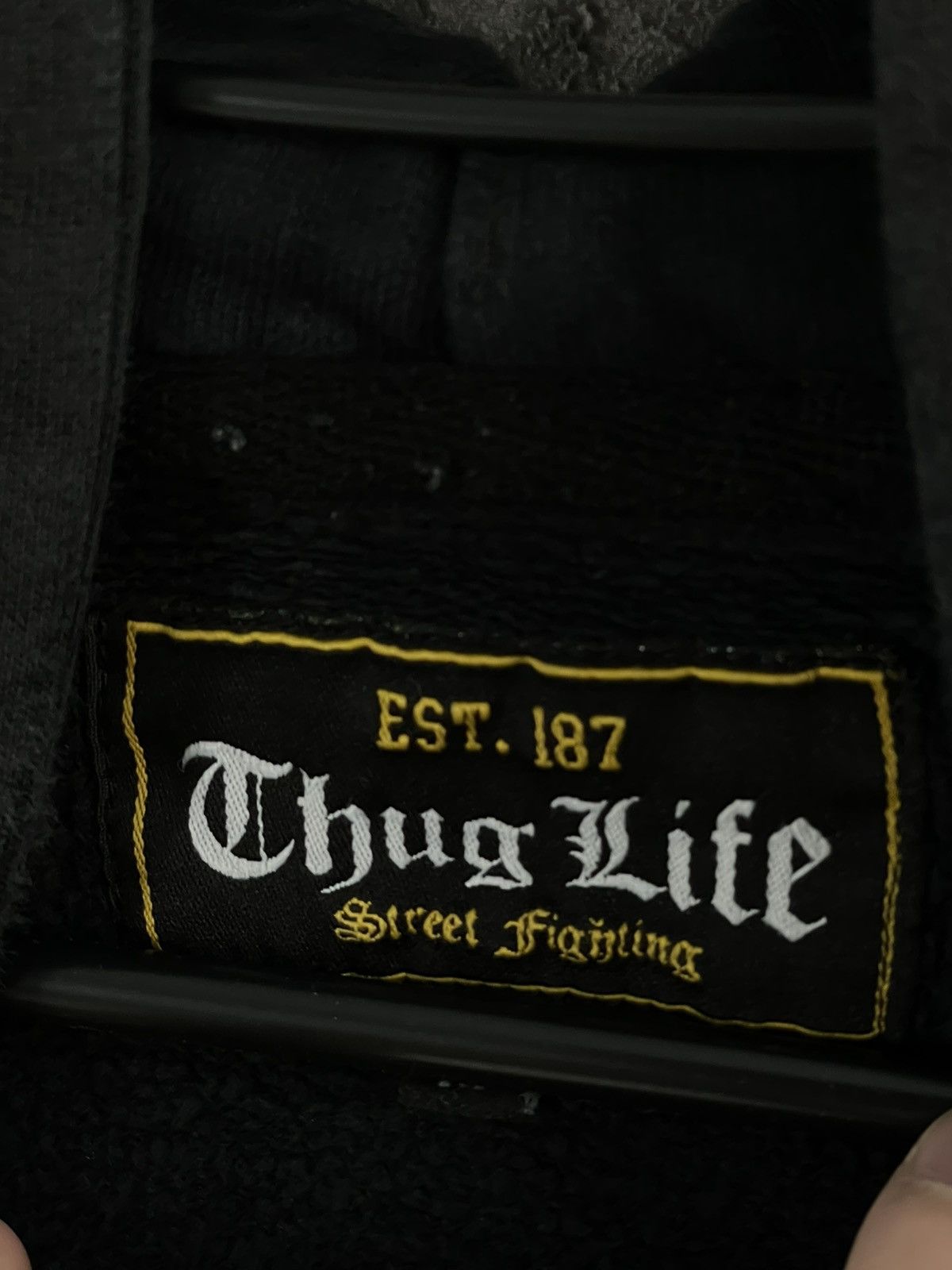 Rap Tees × Vintage 90s Vintage Thug Life Faded Oversized Hoodie rap skate Size US M / EU 48-50 / 2 - 7 Thumbnail