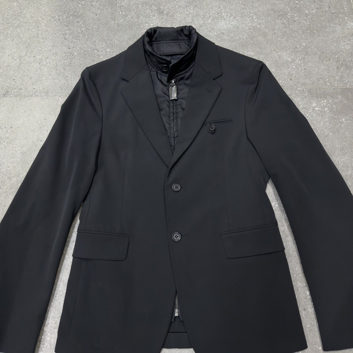 Designer × Prada Prada Single Breasted Double Lined Nylon Suit Blazer Size 44R - 22 Thumbnail