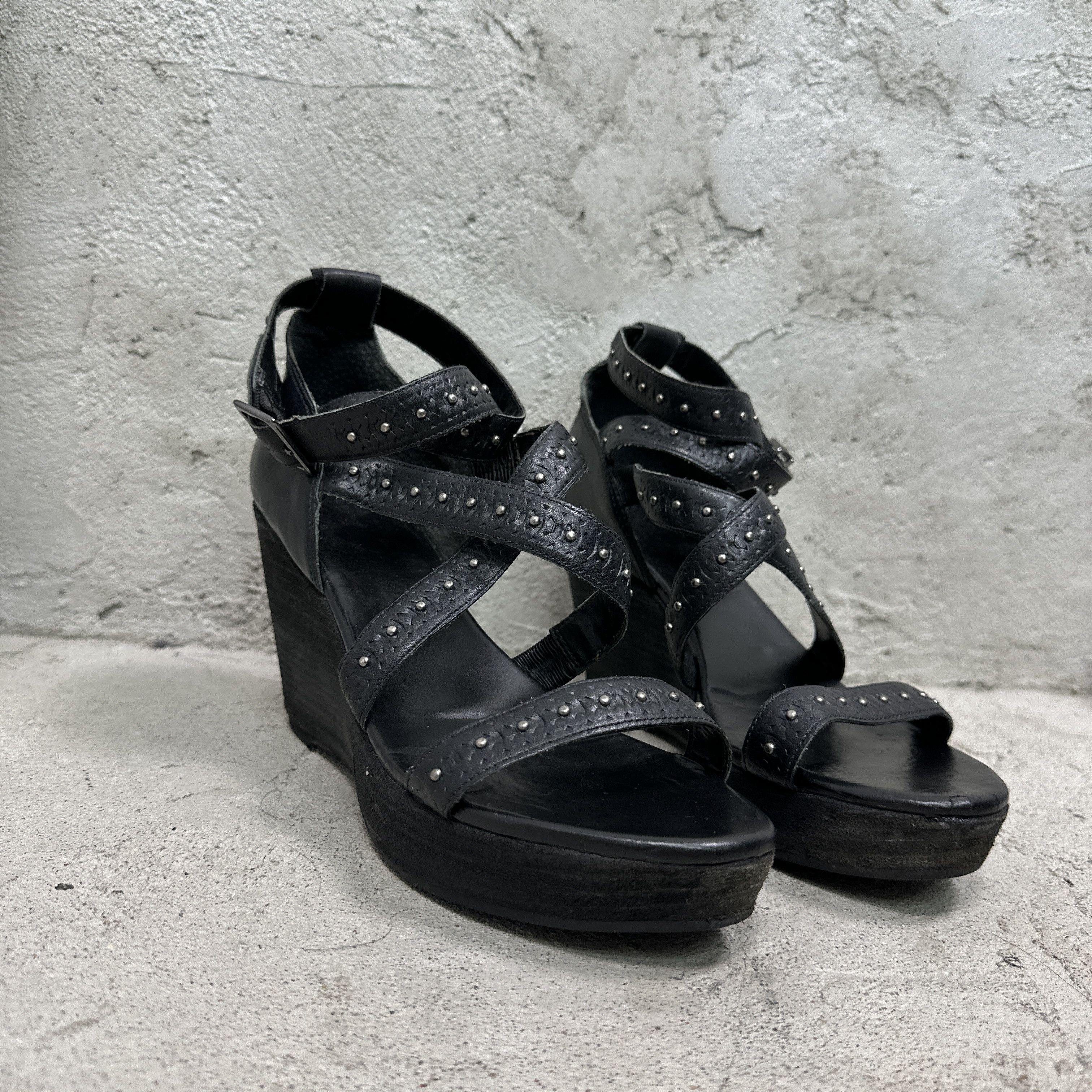 Vintage Vintage Wrapped Studded Faith by El Dantes Platforms Y2K Size US 8 / IT 38 - 2 Thumbnail