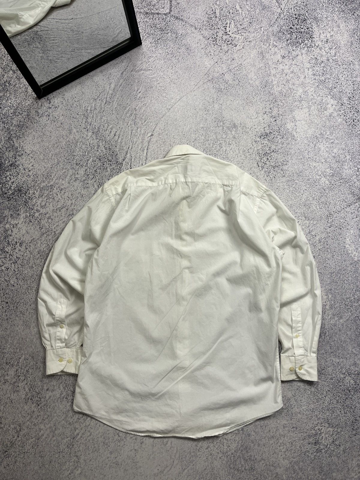 Vintage × Yves Saint Laurent Vintage 90s Yves Saint Laurent Pocket Logo Button Up Shirt Size US L / EU 52-54 / 3 - 11 Thumbnail