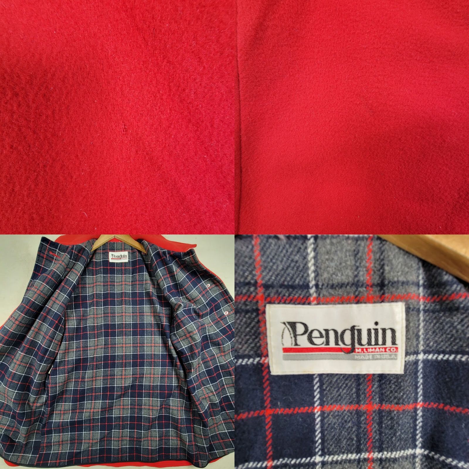Vintage VINTAGE Penguin Coat Wool Plaid Lining Size 16 Men Overcoat Red Winter USA Mens Size US XL / EU 56 / 4 - 9 Thumbnail