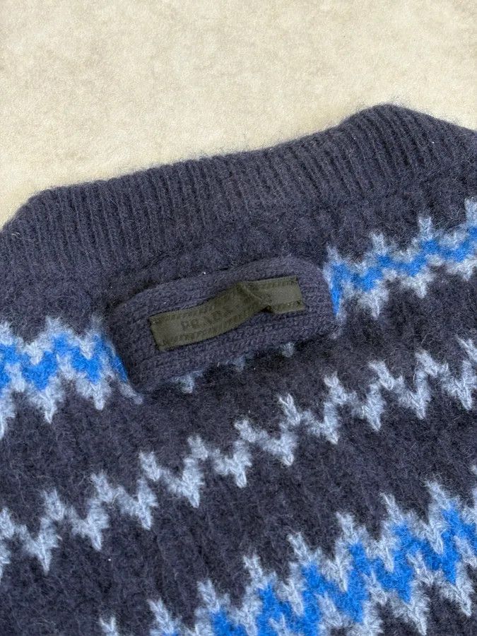 Prada AW2019 Prada Striped Wool Blue Sweater Size US S / EU 44-46 / 1 - 7 Thumbnail