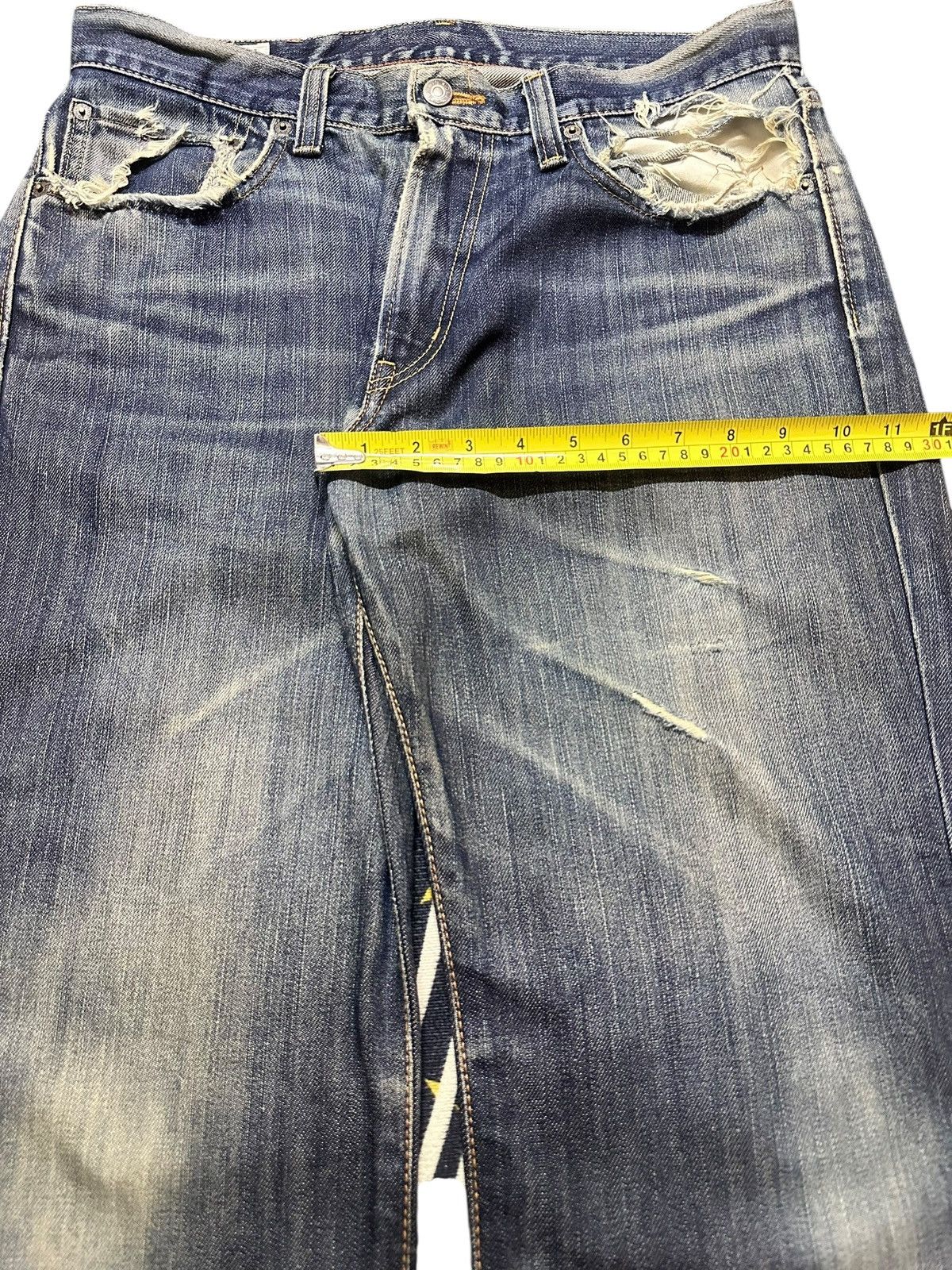 Edwin Vintage Distressed Edwin 403 Faded Wash Loose Baggy Style Size US 33 - 17 Thumbnail