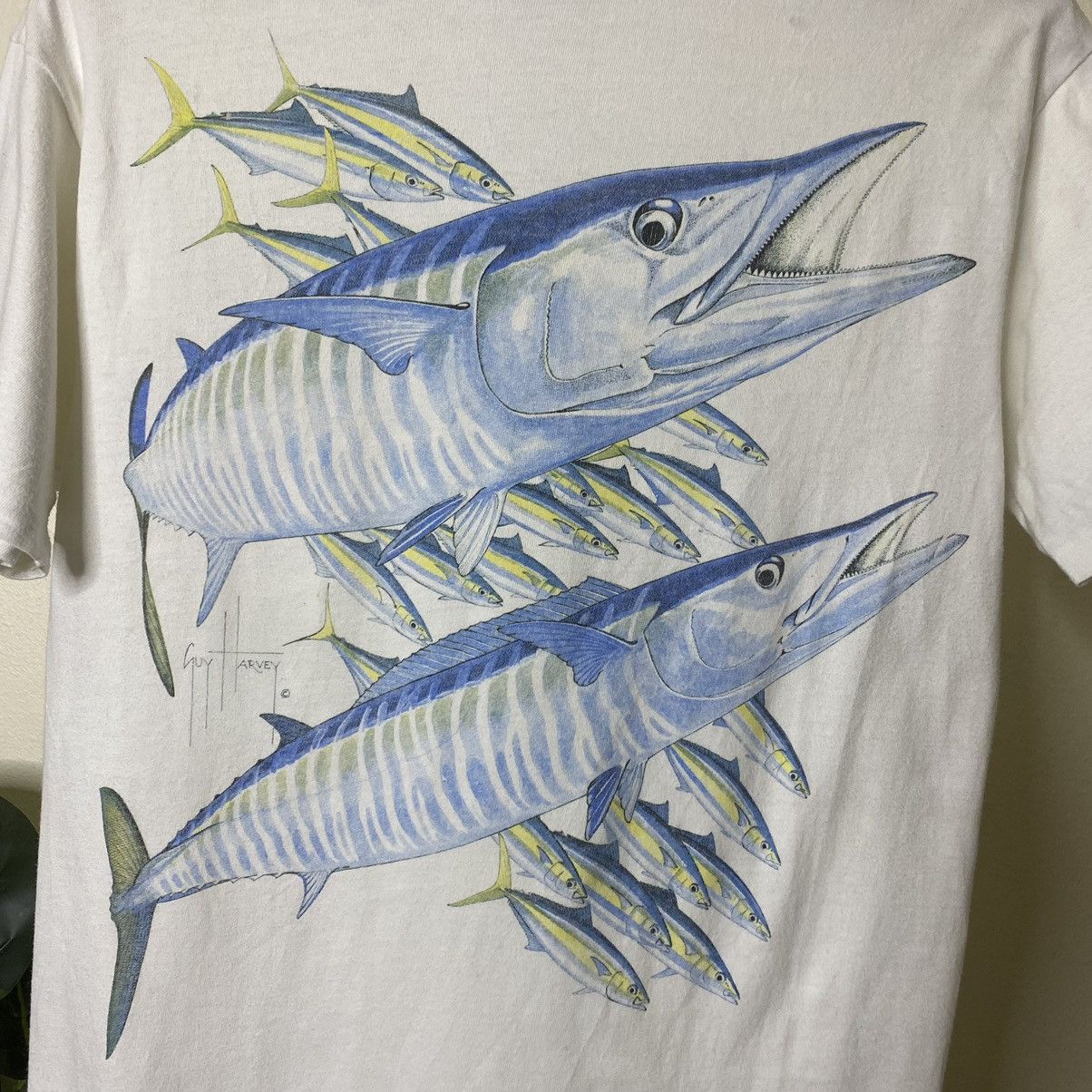 Guy Harvey × Vintage Vintage 1990s Guy Harvey Made in USA Tee Size US M / EU 48-50 / 2 - 2 Thumbnail