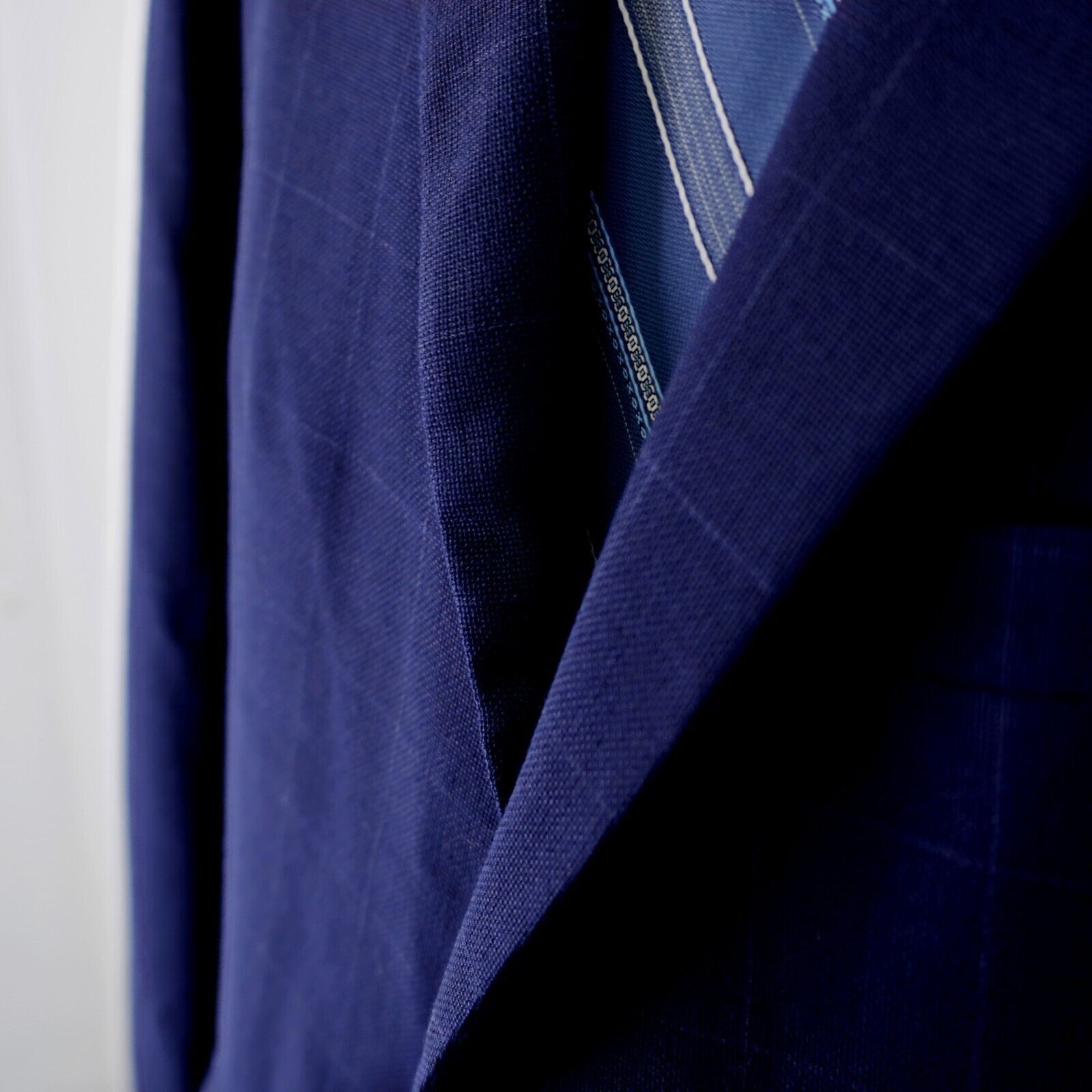 Tommy Hilfiger Tommy Hilfiger Blue Wool Polyester Unconstructed Shoulder Wi Size 42R - 3 Thumbnail