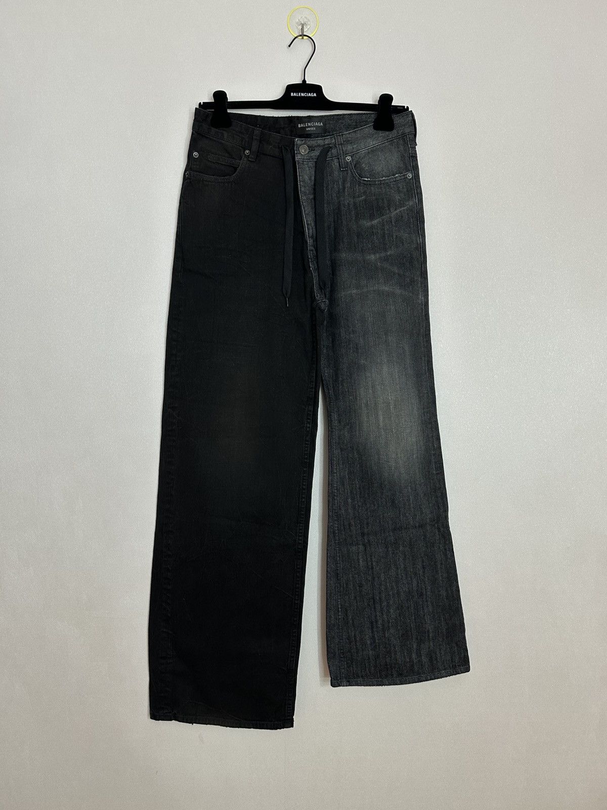 パンツ balenciaga denim pants black XS BALENCIAGA UNISEX Super Destroyed Baggy Denim Pants Jeans