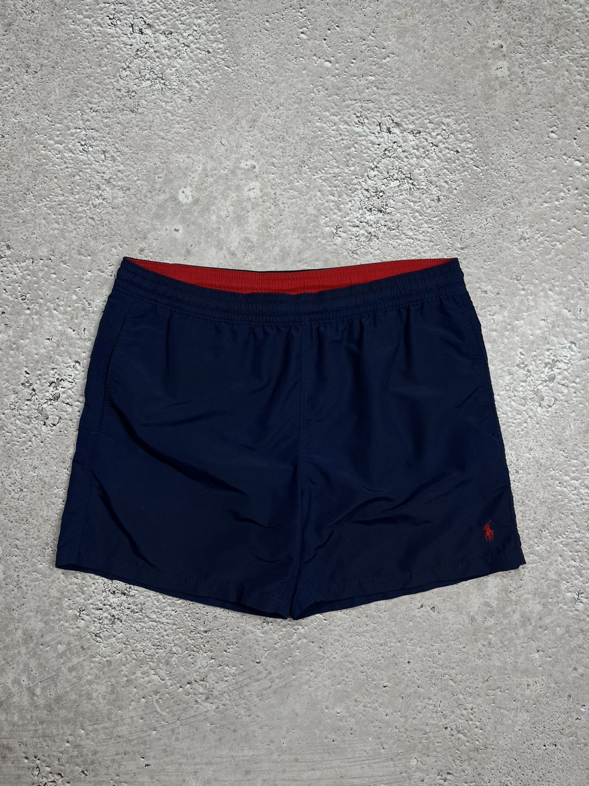 Polo Ralph Lauren Polo Ralph Lauren navy swim shorts red waistband size M Size US 32 / EU 48 - 1 Thumbnail