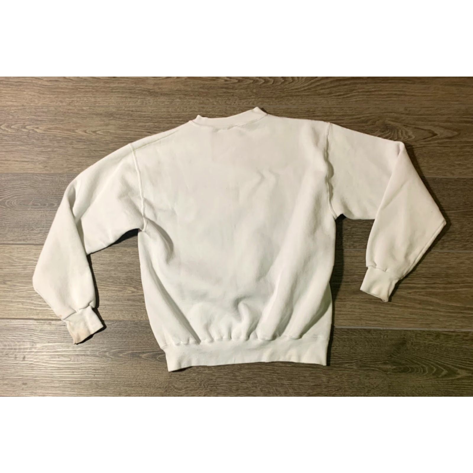 Tultex 90s Tultex Alpaca Crewneck Sweatshirt Medium White Mens Size US M / EU 48-50 / 2 - 3 Thumbnail