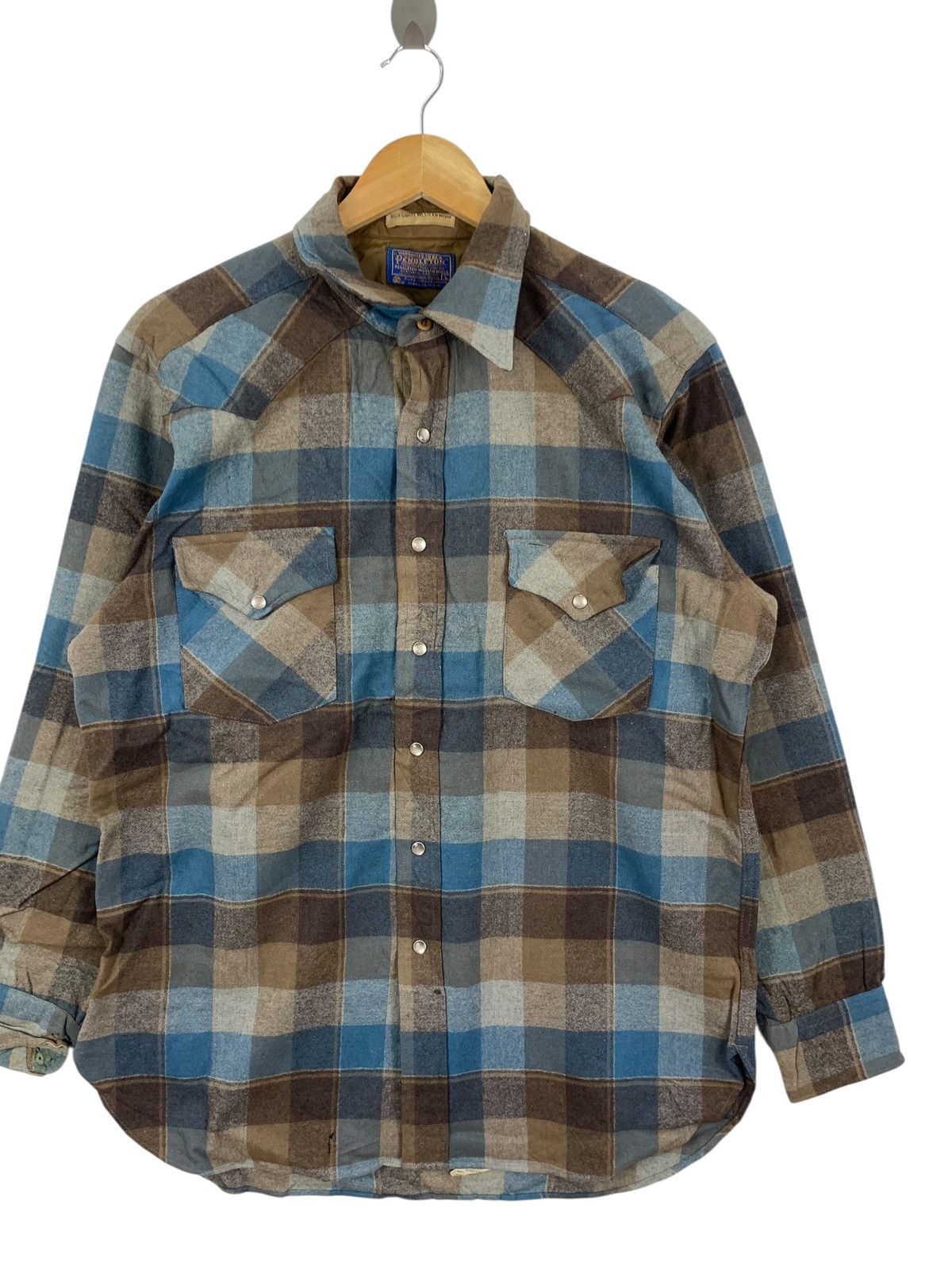 Pendleton Vintage PENDLETON USA Pure Virgin Wool Casual Tee Shirt Size US L / EU 52-54 / 3 - 4 Thumbnail