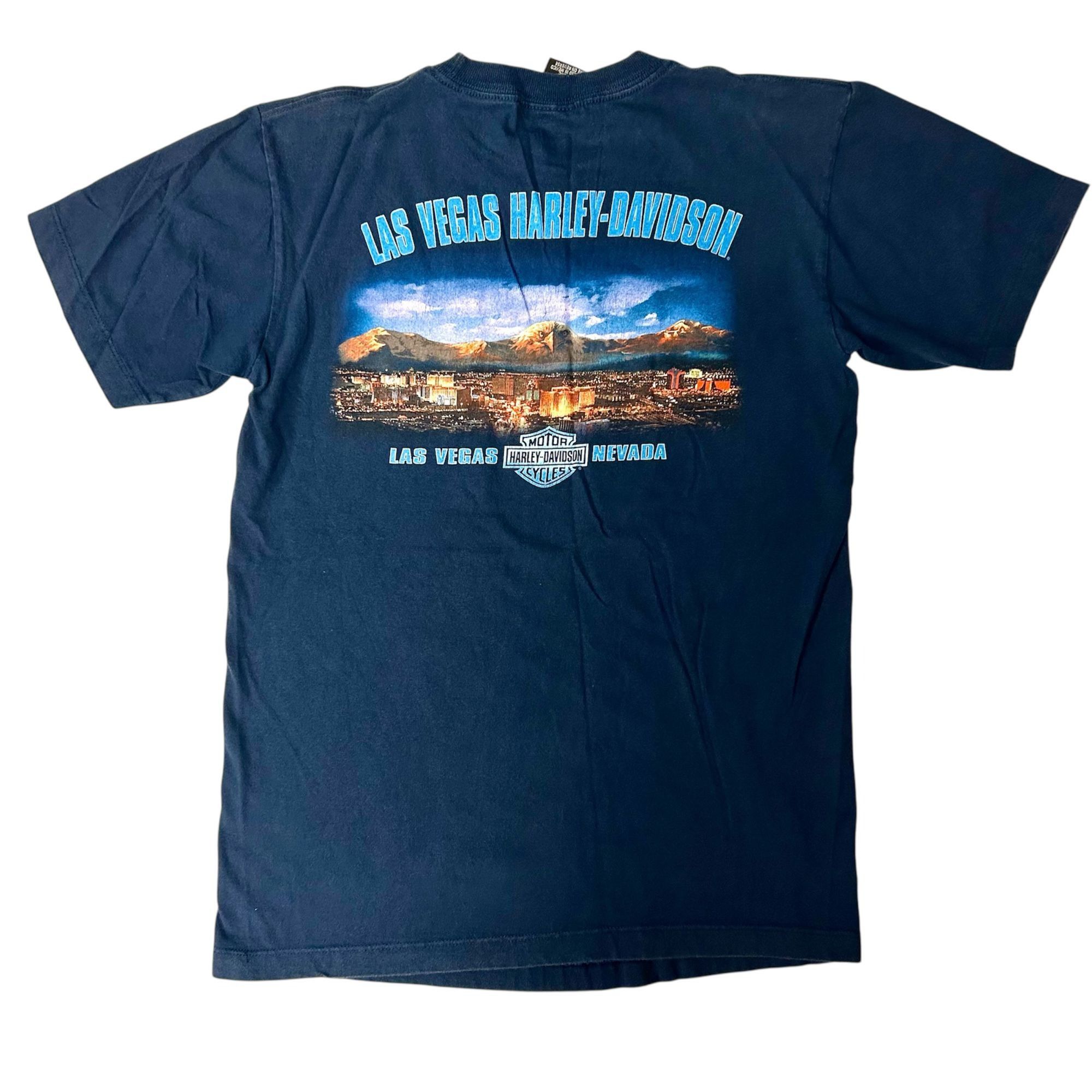 Harley Davidson Blue LIGHTNING ELECTRIC EAGLE City Skyline Motorcycle Biker Size US M / EU 48-50 / 2 - 2 Thumbnail