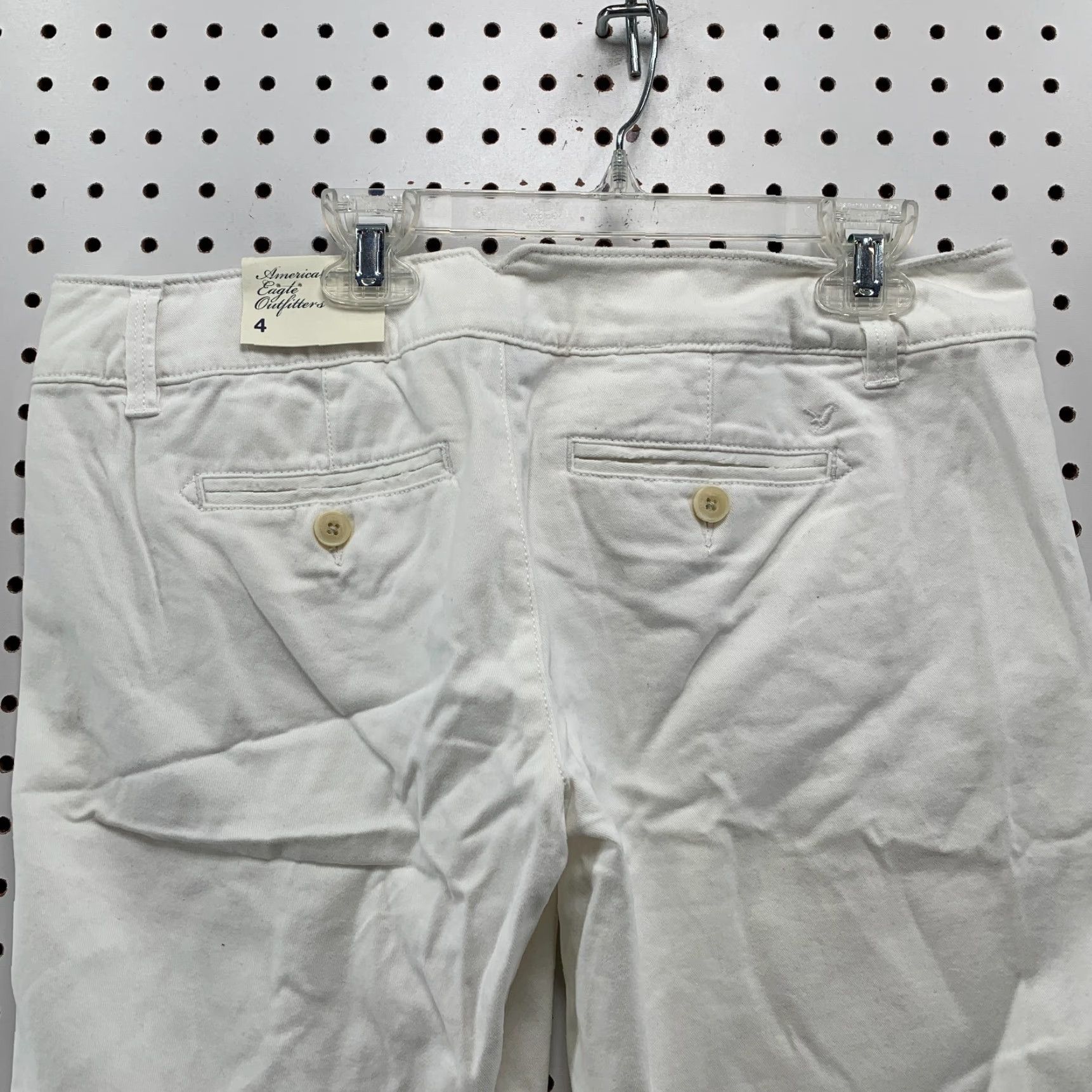 American Eagle Outfitters Vintage American Eagle White Cotton Spandex Chino Shorts Casual Women's Size 4 32x9.5 Size 27" / US 4 / IT 40 - 7 Thumbnail