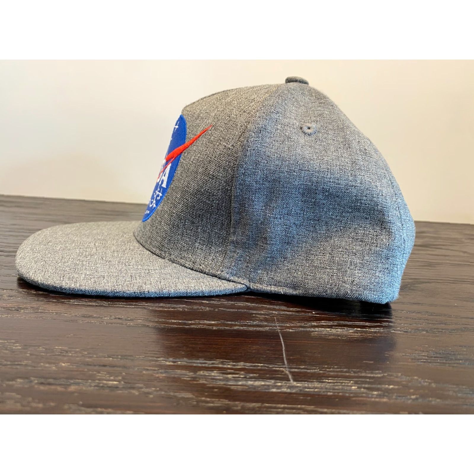 NASA NASA Hat Adult One Size Gray Adjustable Snapback Embroidered NASA logo Space Size ONE SIZE - 4 Thumbnail