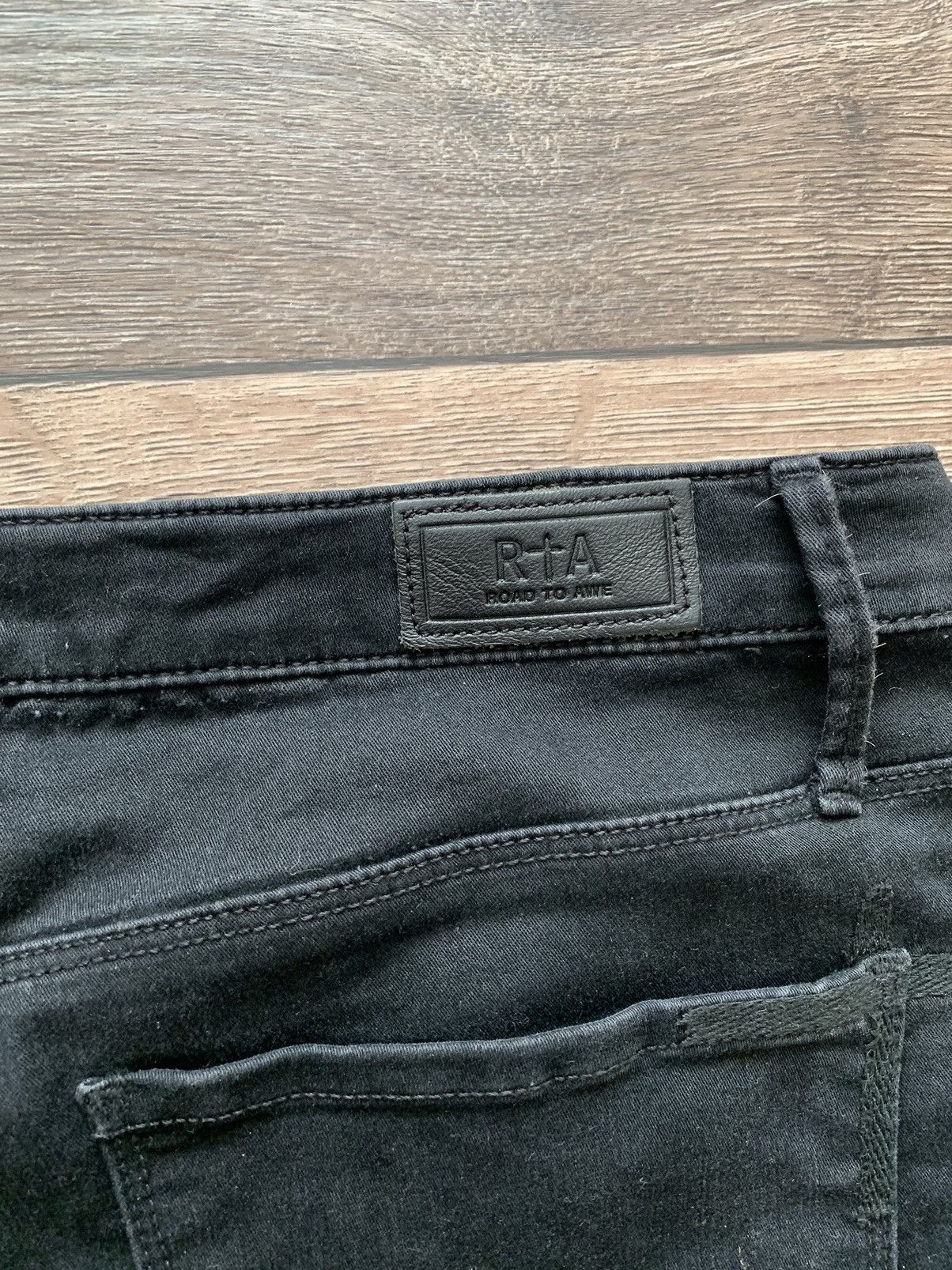 Other Road To Awe R+A Avant Garde Black Skinny Jeans Made in USA Size US 32 / EU 48 - 7 Thumbnail