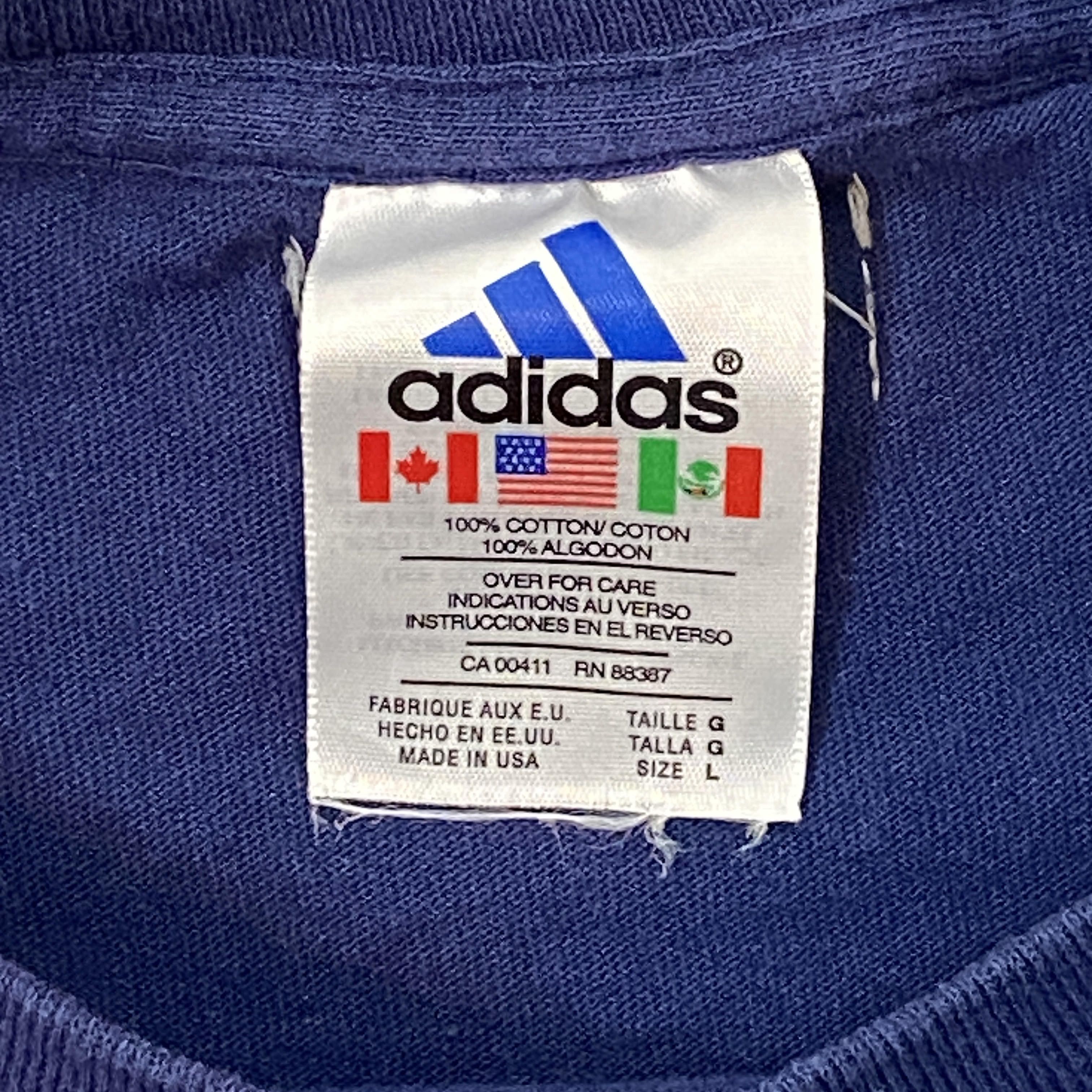 Adidas × Vintage 90s T Shirt Men Large Graphic Short Sleeve Made in USA Size US XL / EU 56 / 4 - 2 Thumbnail