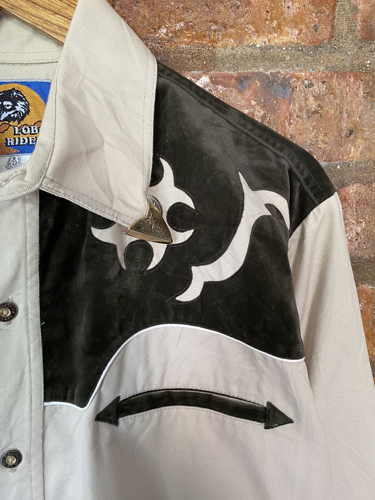 Cowboy Equipment 1990s Lobo Rider Cowboy western metal collar shirt Size US L / EU 52-54 / 3 - 4 Thumbnail