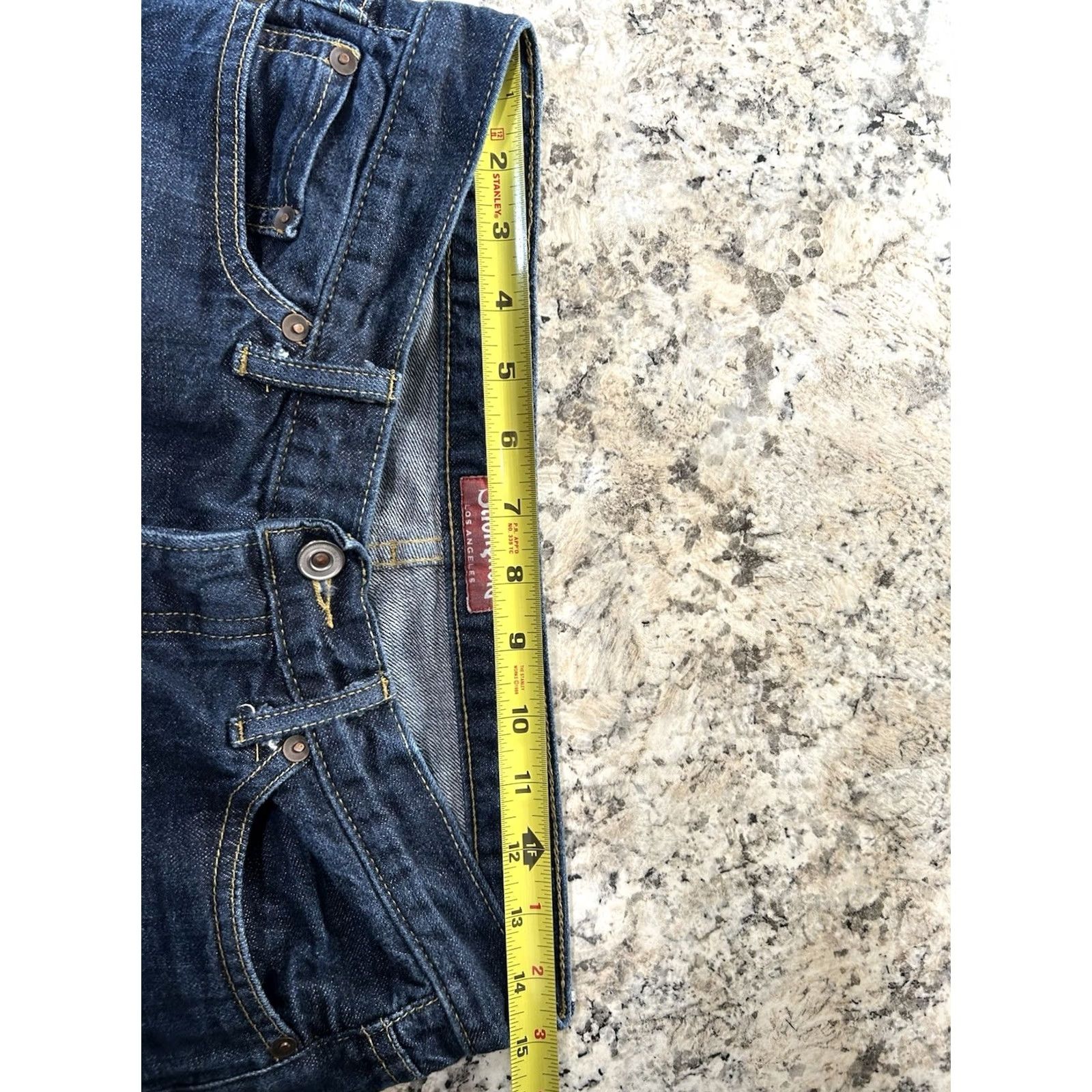 Denime VINTAGE The Stronghold Selvedge Denim Blue Jeans Slim Fit Men 29x30 Slim Blue City Fashion 5-Pocket Mens Size US 29 - 8 Thumbnail