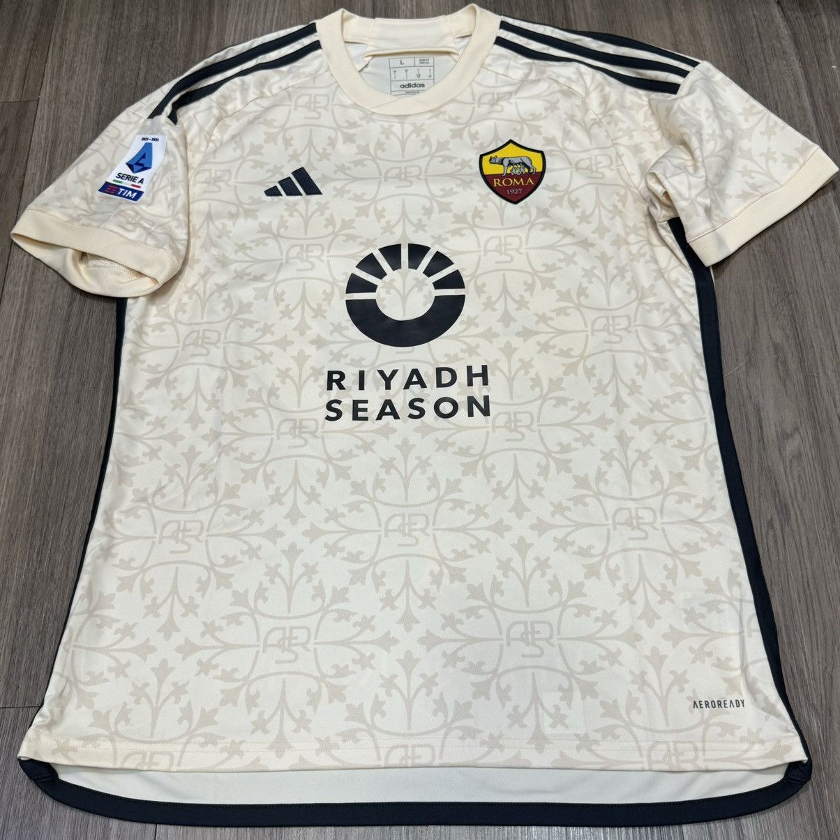 Adidas Roma 23/24 match issued/worn shirt #43 Kristensen Size US L / EU 52-54 / 3 - 1 Thumbnail
