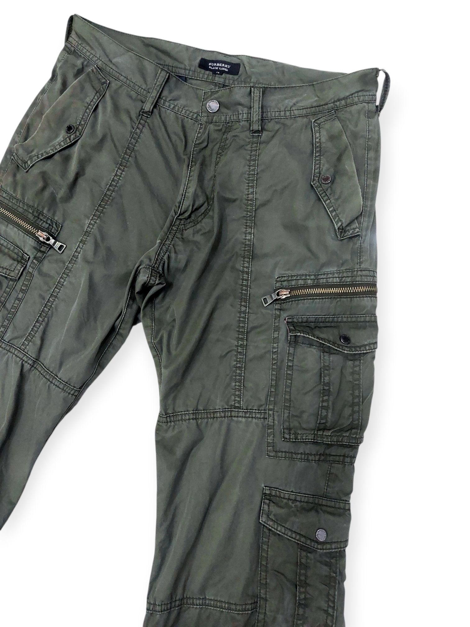 Burberry Japanese Y2K Burberry Black Label Multipocket Cargo Pants Size US 30 / EU 46 - 6 Thumbnail