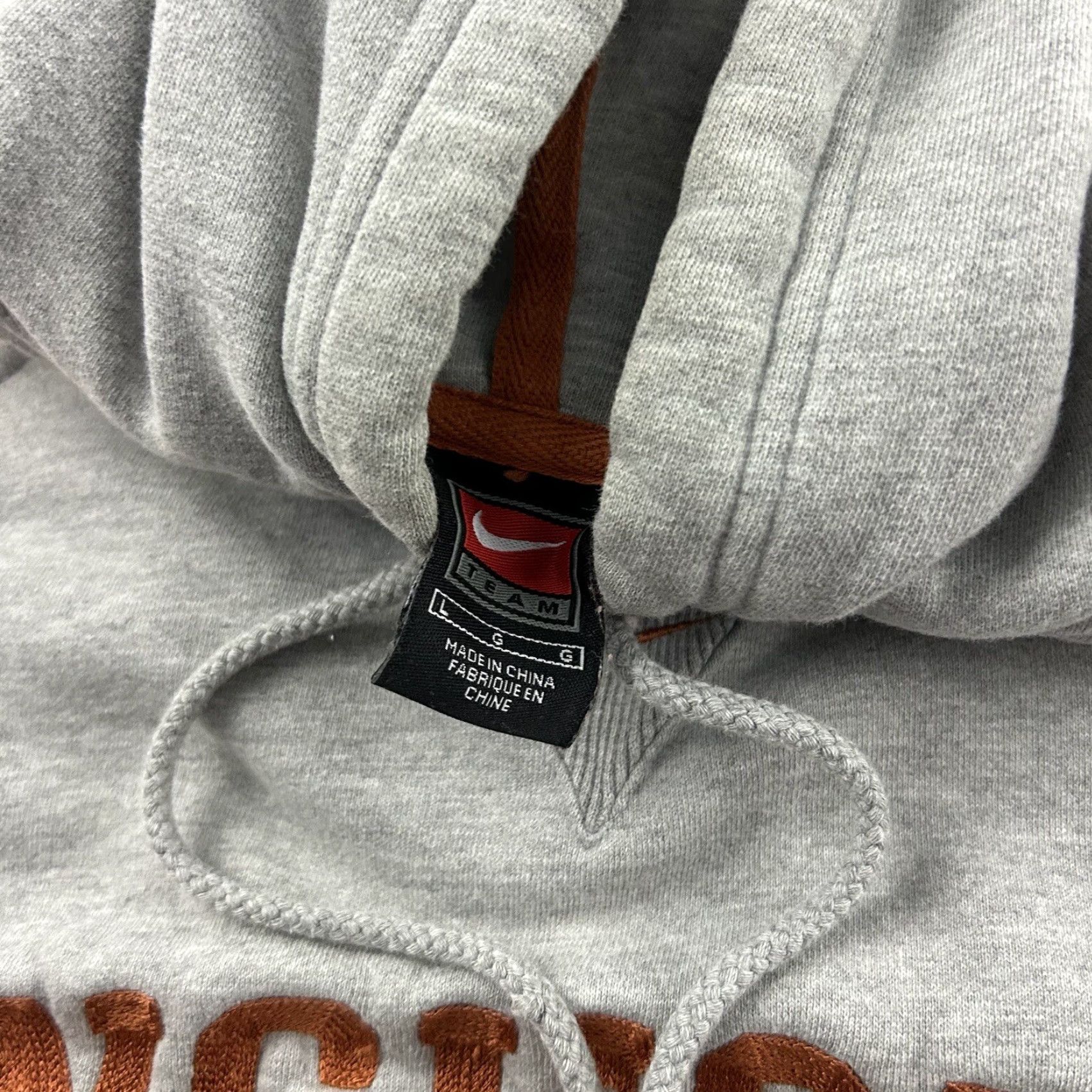 Nike VINTAGE Nike Texas Longhorns Pullover Hooded Sweatshirt Men's L Gray Orange Size US L / EU 52-54 / 3 - 4 Thumbnail