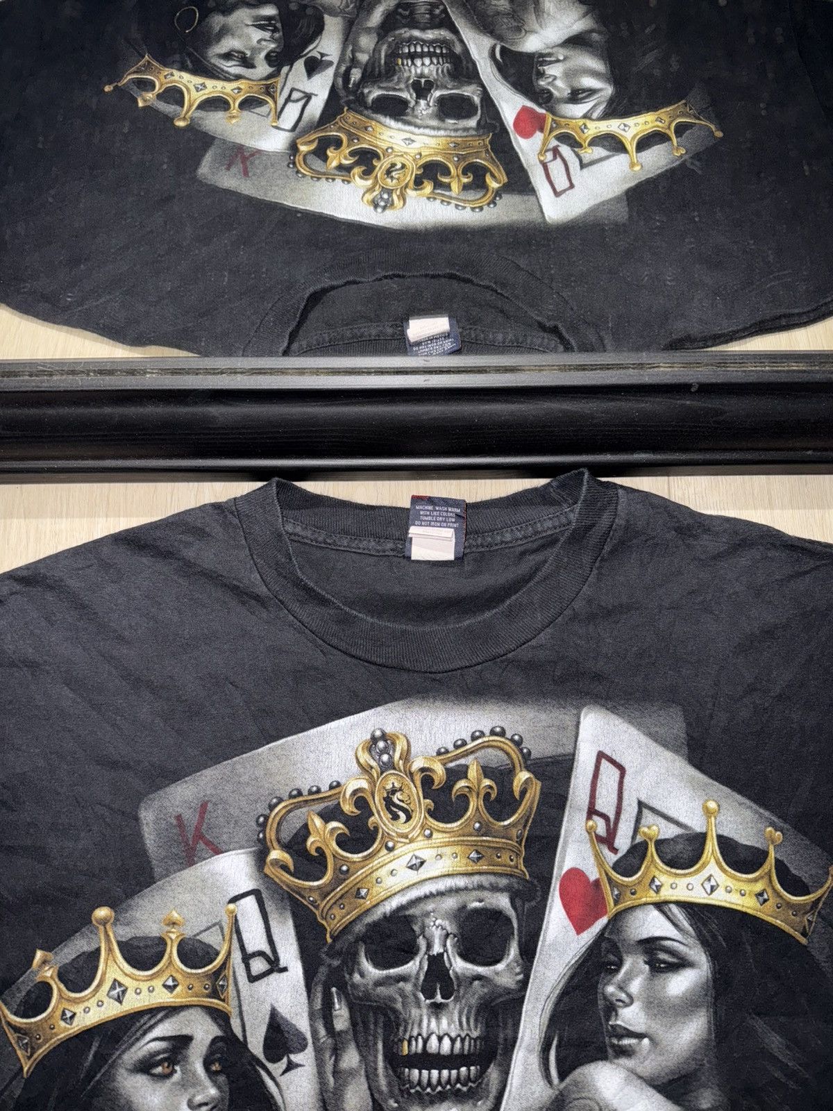 Affliction × Vintage Vintage / Y2K OGABEL 2 Of A Kind Skeleton King Shirt Size US L / EU 52-54 / 3 - 3 Thumbnail
