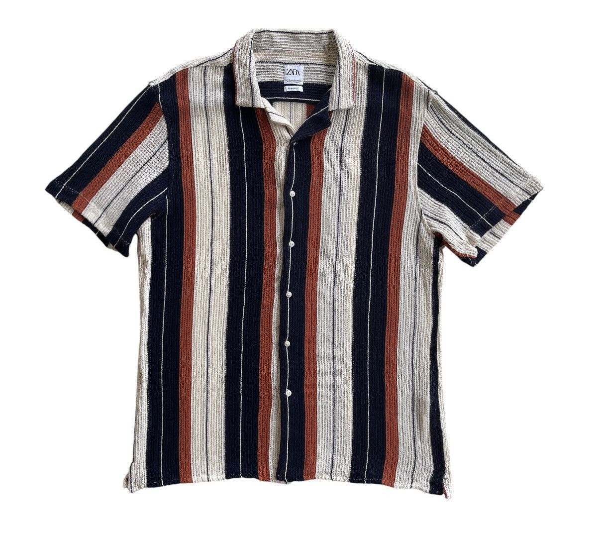 Zara Zara Stripe Knitted Button Shirts Size US XL / EU 56 / 4 - 4 Thumbnail