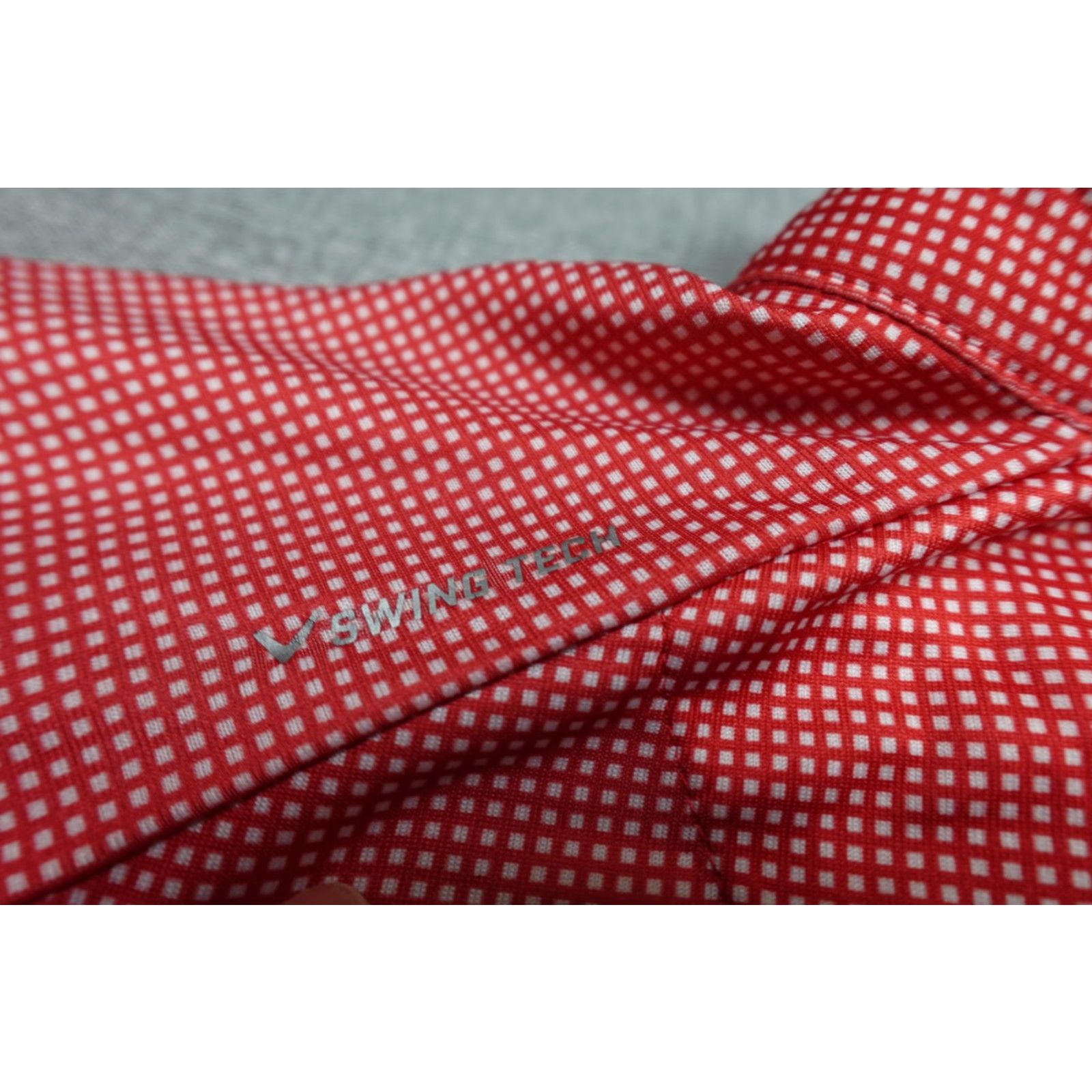 Callaway Callaway Opti Dry Swing Tech Polo Mens L Red Check Golf Performance Stretch Shirt Size US L / EU 52-54 / 3 - 5 Thumbnail