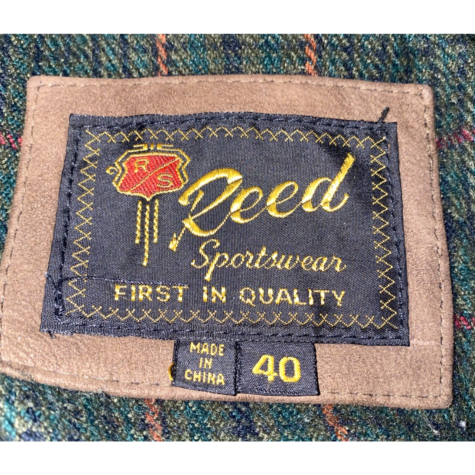 Vintage Reed Jacket Brown Leather Suede Plaid Lined Full Zip Size 40 Mens Size US XXS / EU 40 - 6 Thumbnail