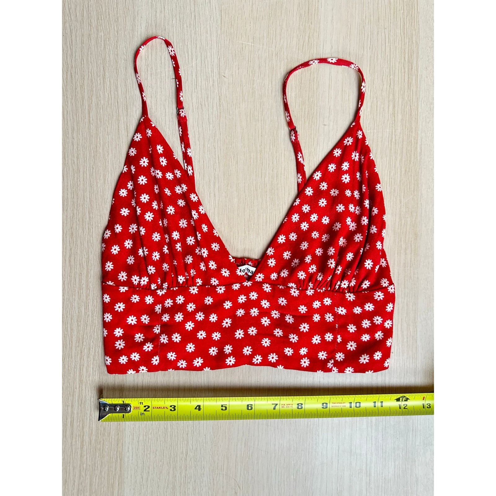 Reformation Reformation Red Floral Top - Size 4 - New Size S / US 4 / IT 40 - 4 Thumbnail